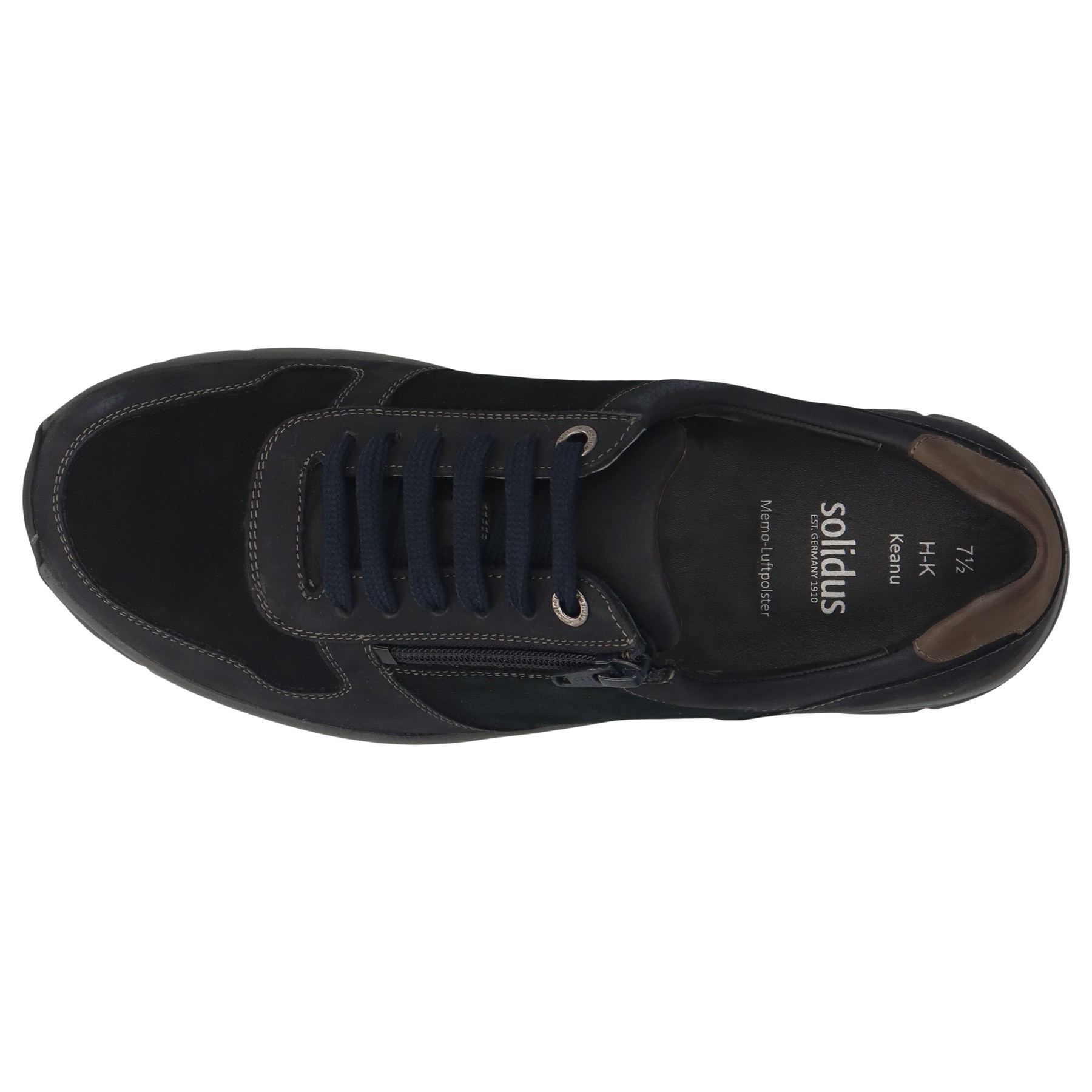 blaue halbschuh draufsicht