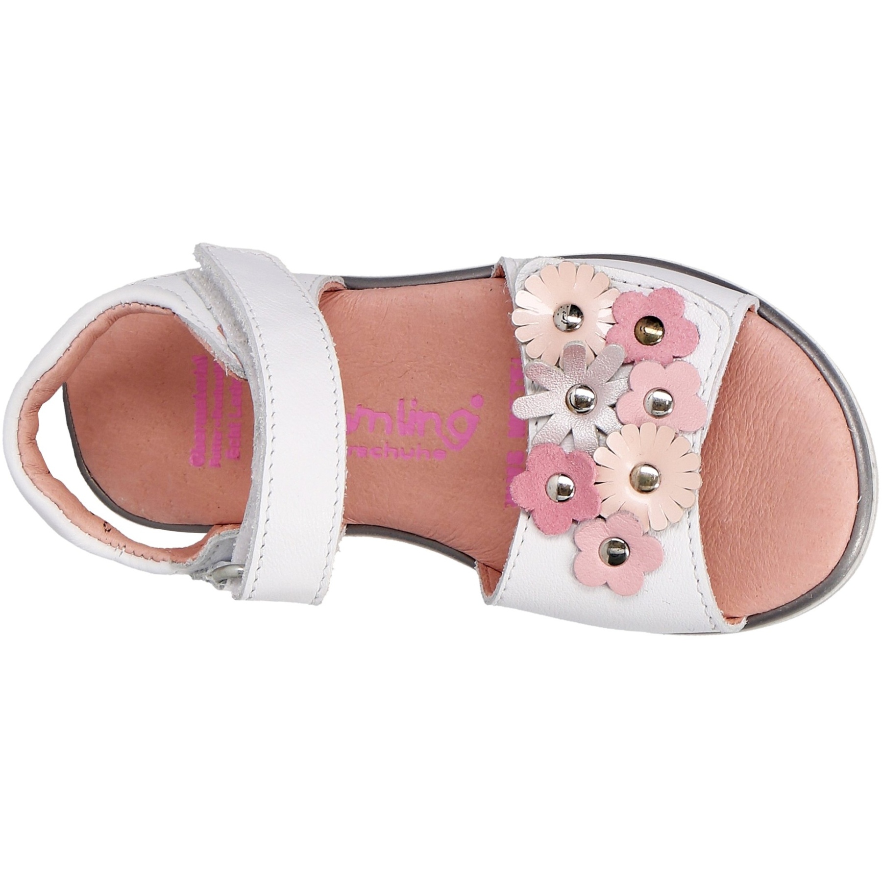 weiße sandale draufsicht