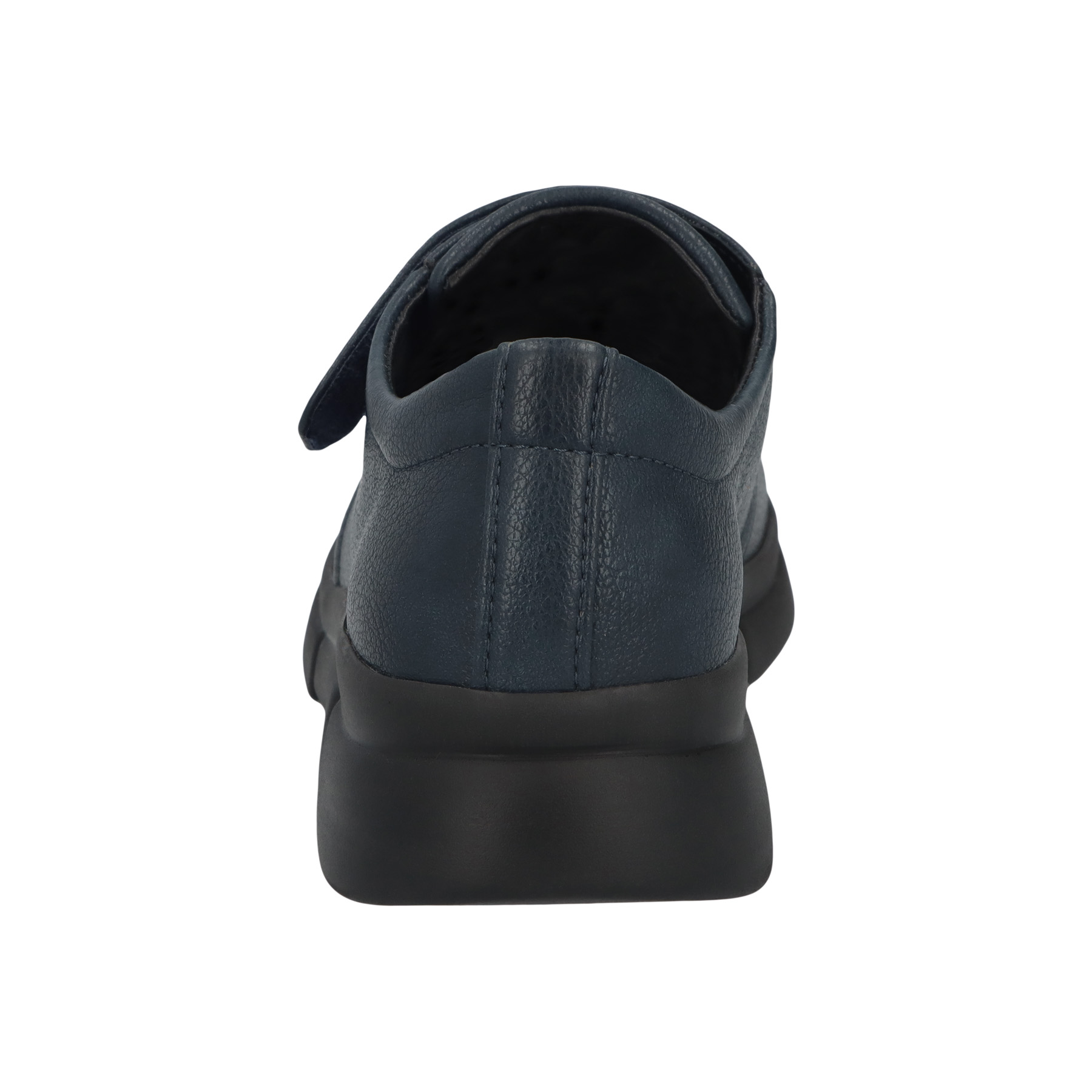 blaue halbschuh hinteransicht