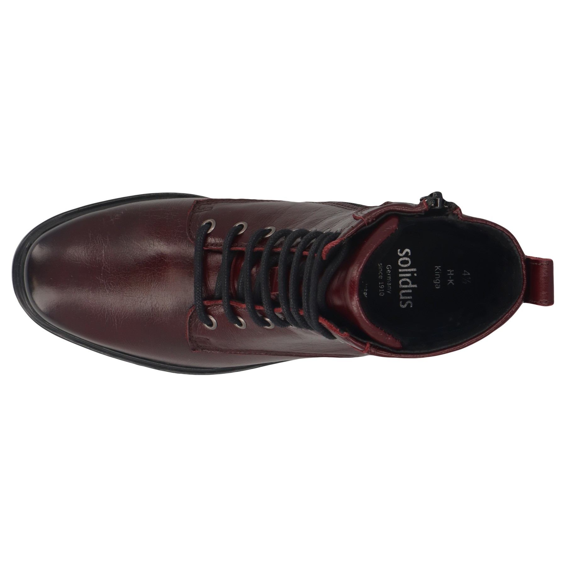 rote stiefel draufsicht