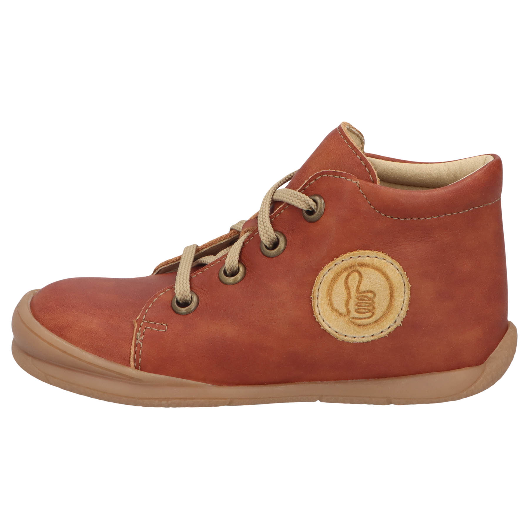 braune lauflernschuhe seitenansicht links