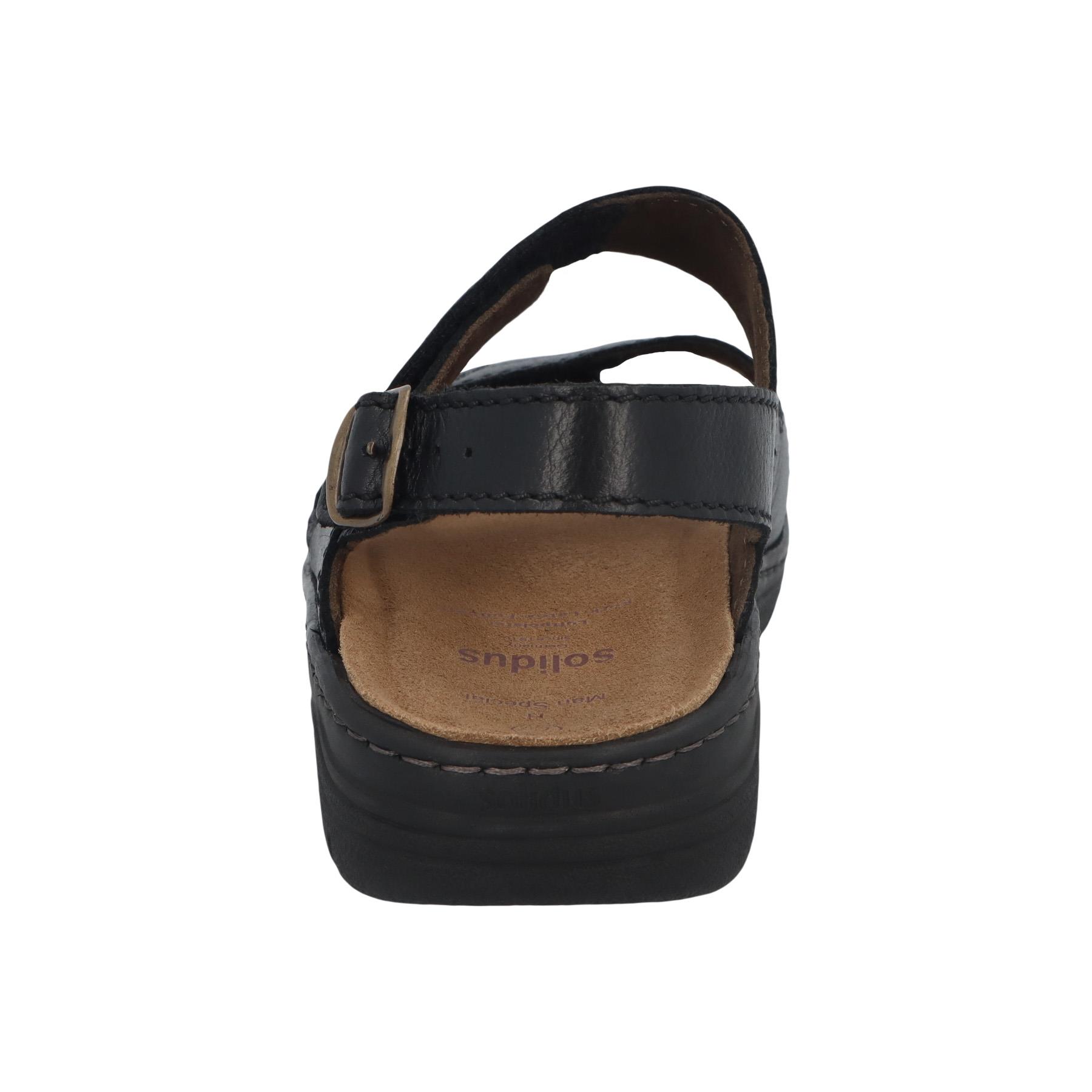 schwarze sandale hinteransicht