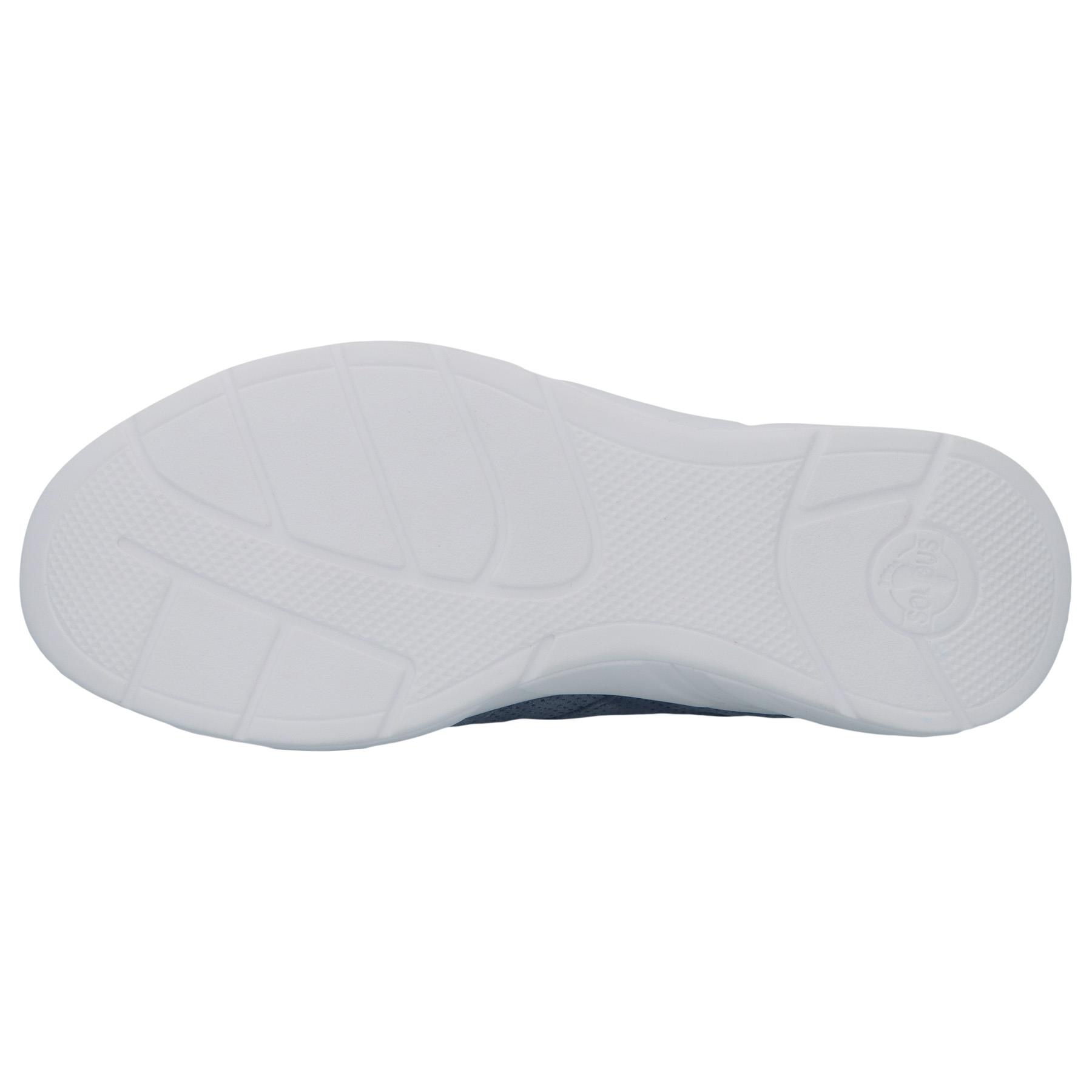 blaue halbschuh sohlenansicht