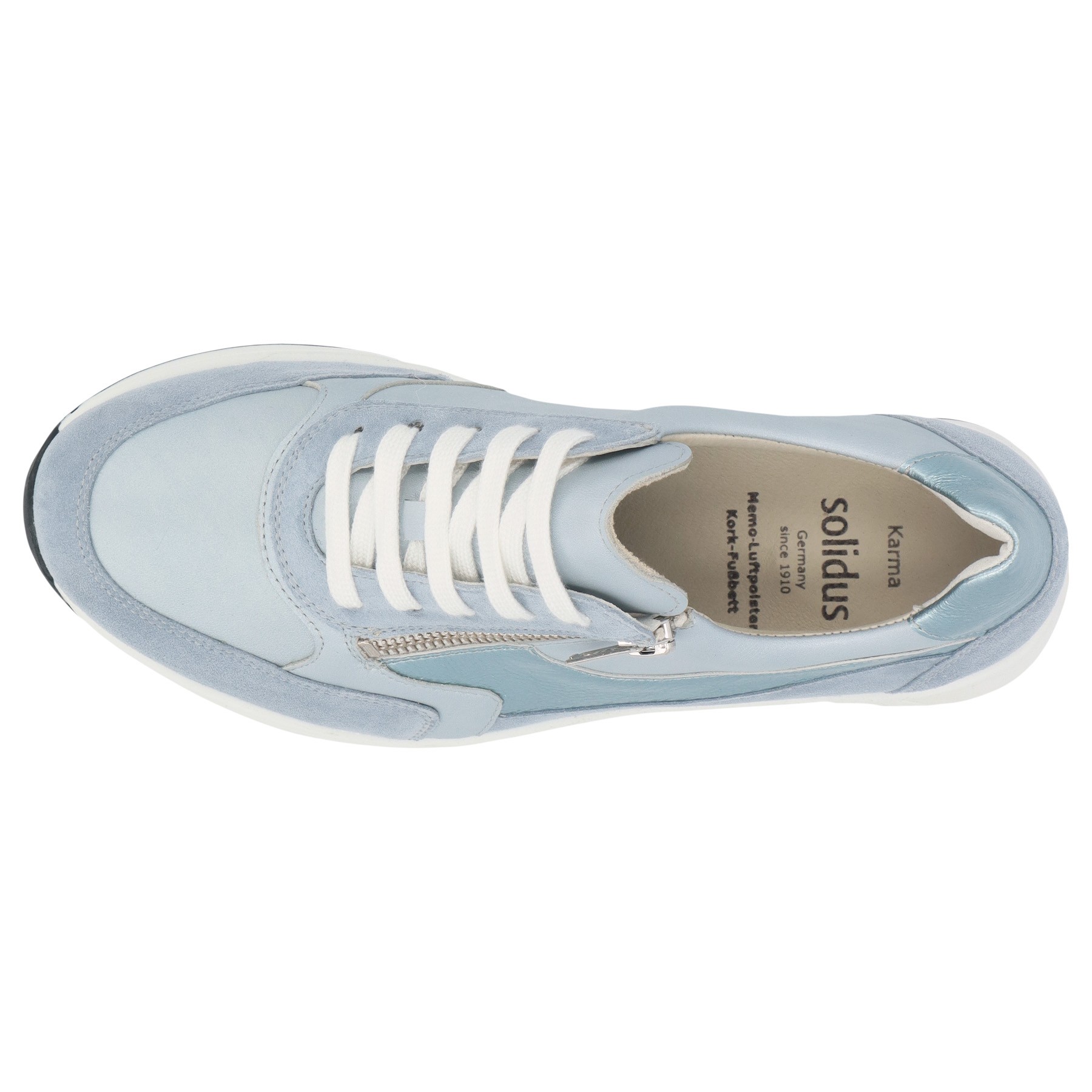 blaue halbschuh draufsicht