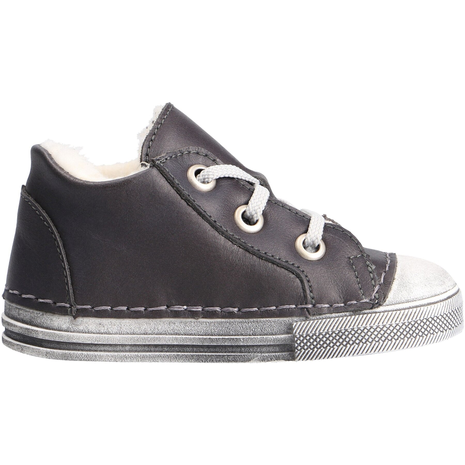 graue lauflernschuhe seitenansicht rechts