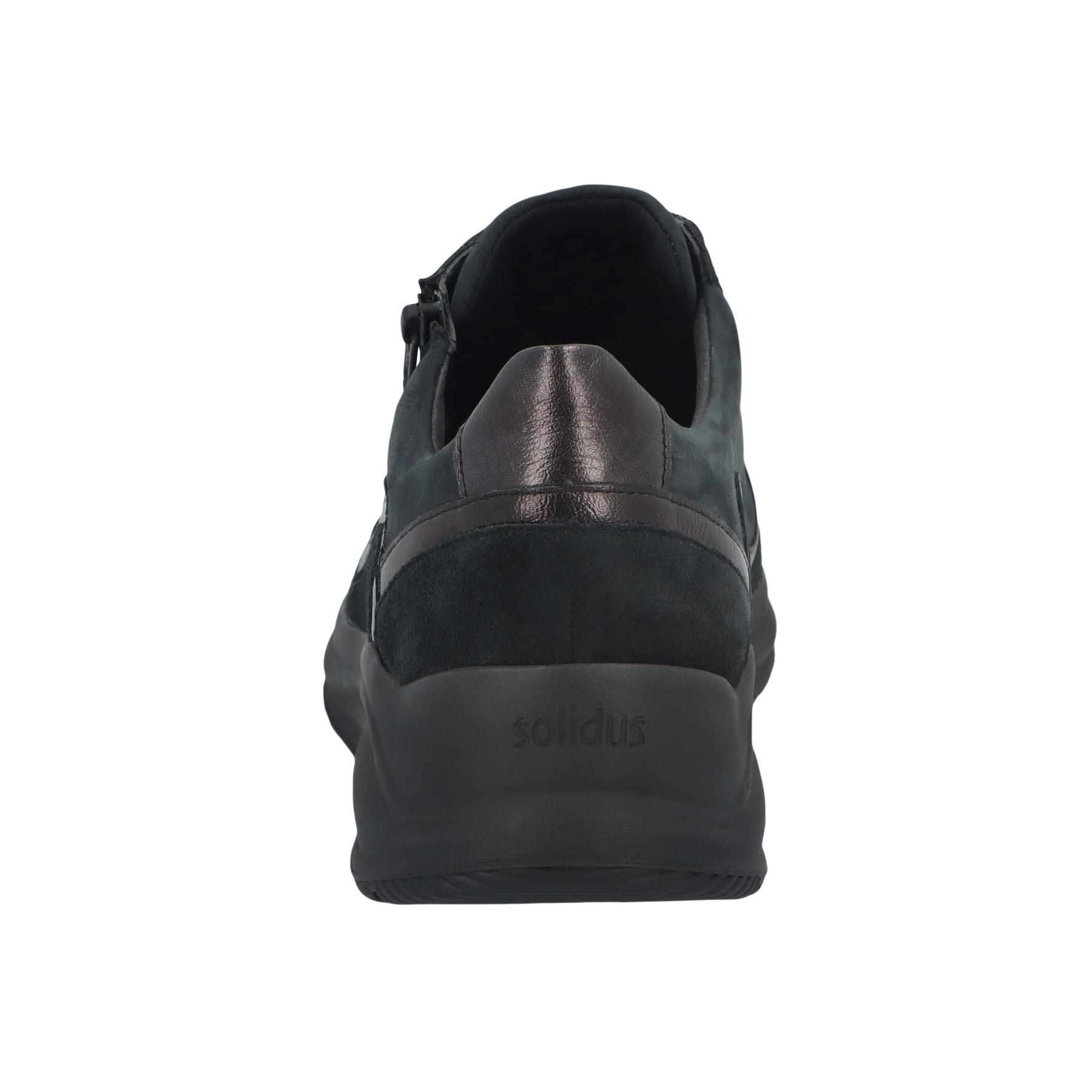 schwarze halbschuh hinteransicht