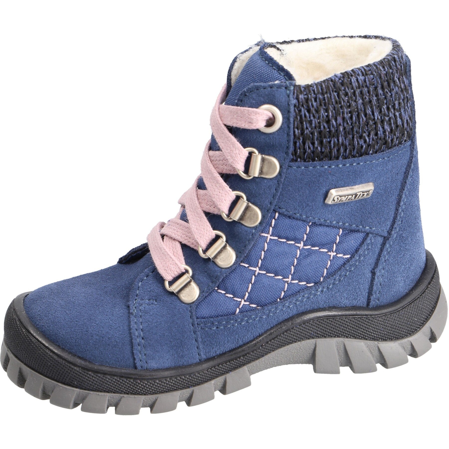 blaue stiefeletten 3-4 ansicht