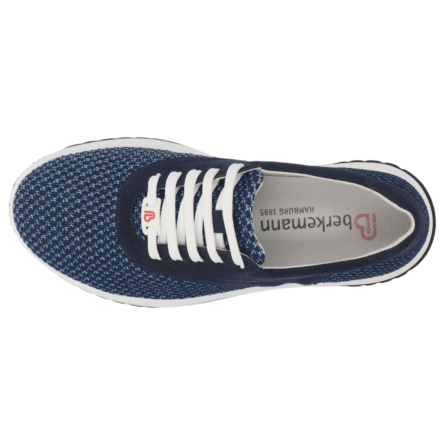 blaue halbschuh draufsicht