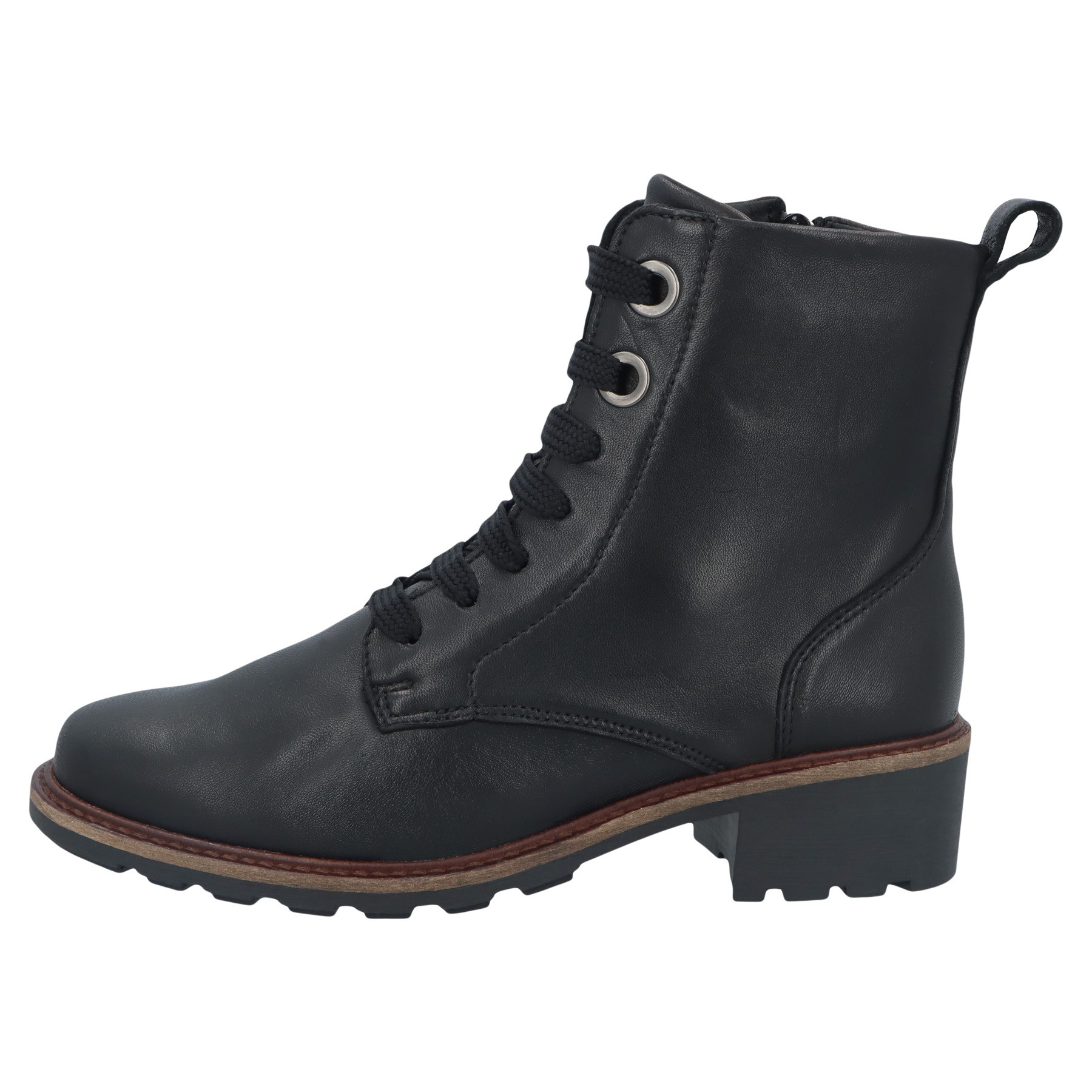 schwarze stiefel seitenansicht links