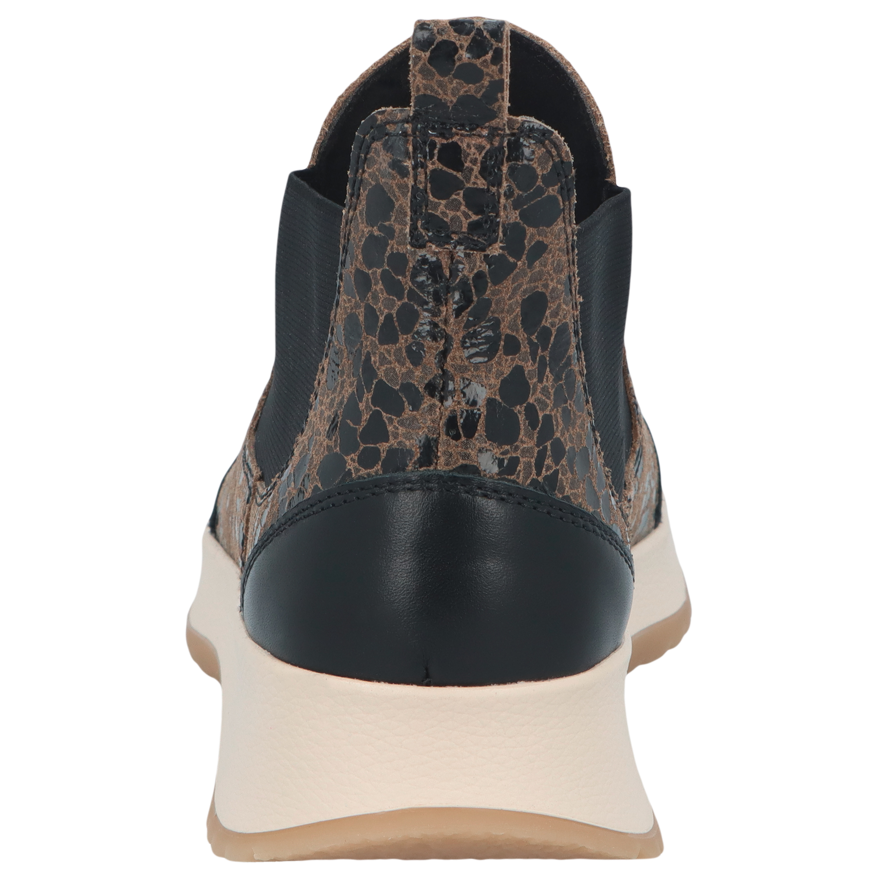 mehrfarbige stiefeletten hinteransicht