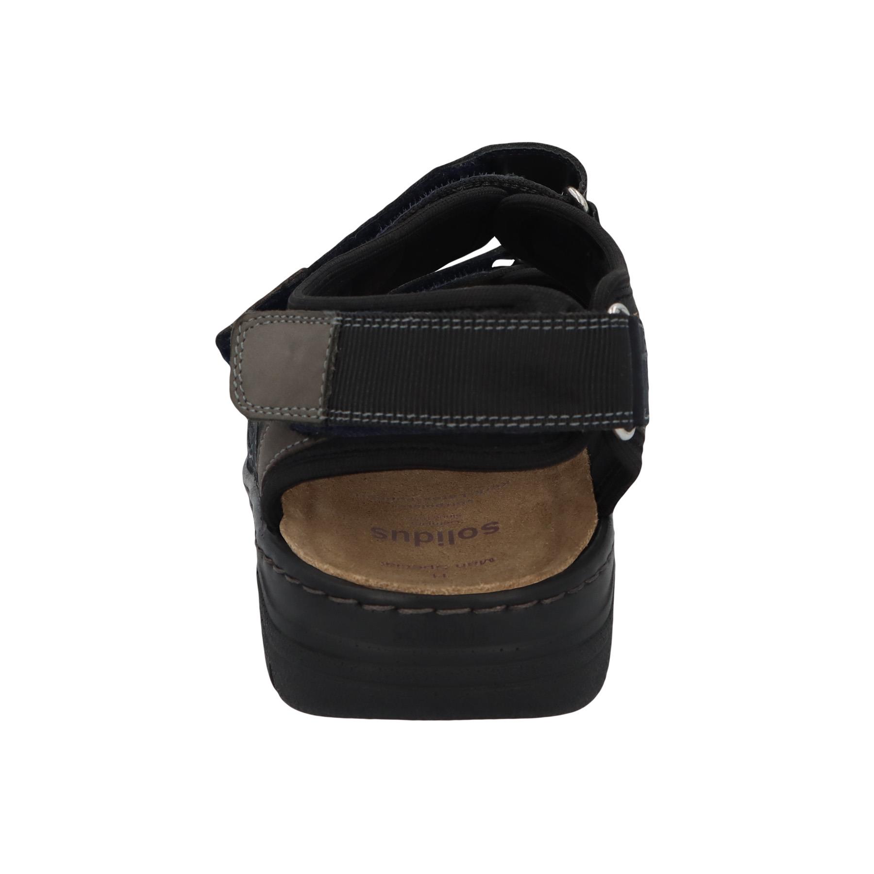 blaue sandale hinteransicht