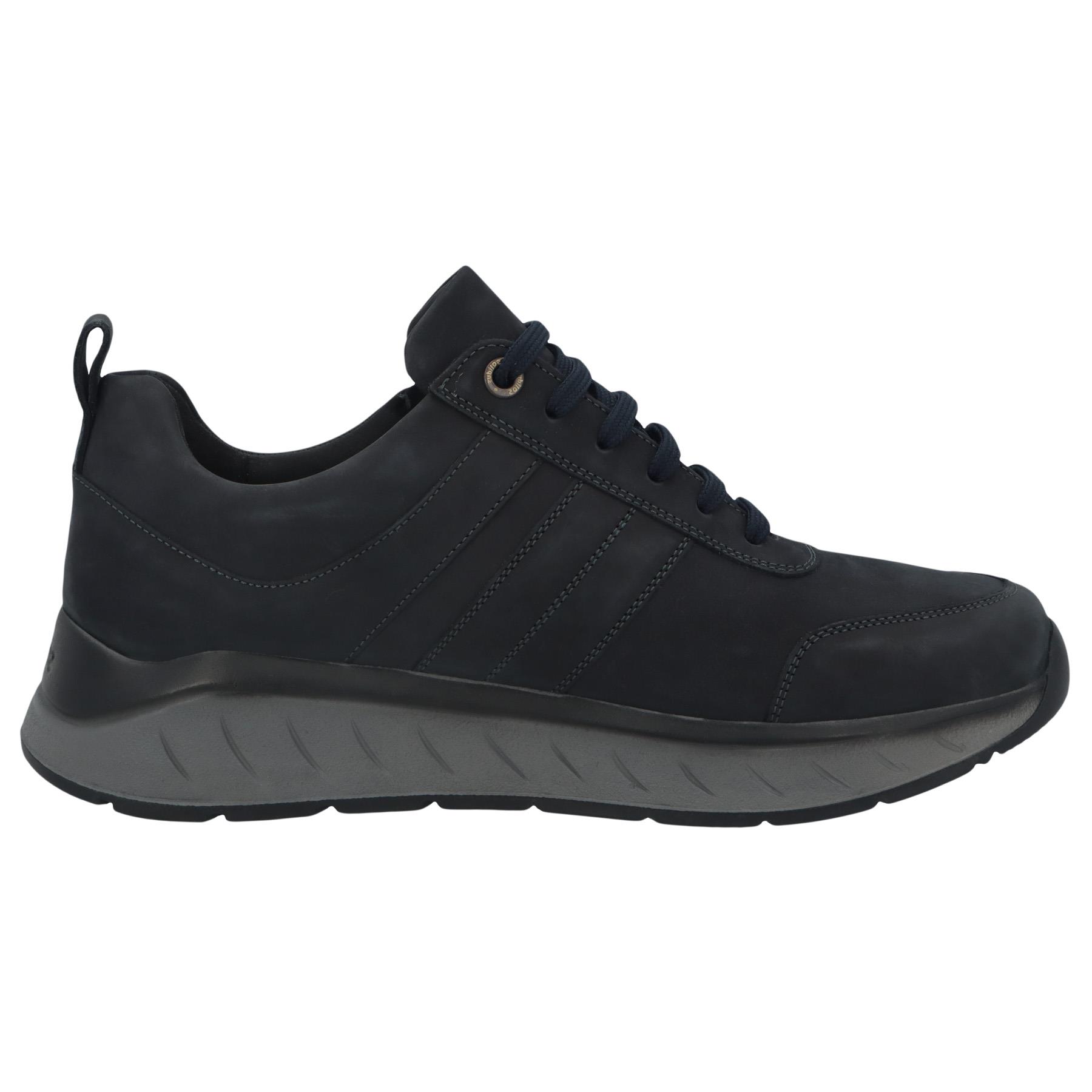 blaue halbschuh seitenansicht rechts