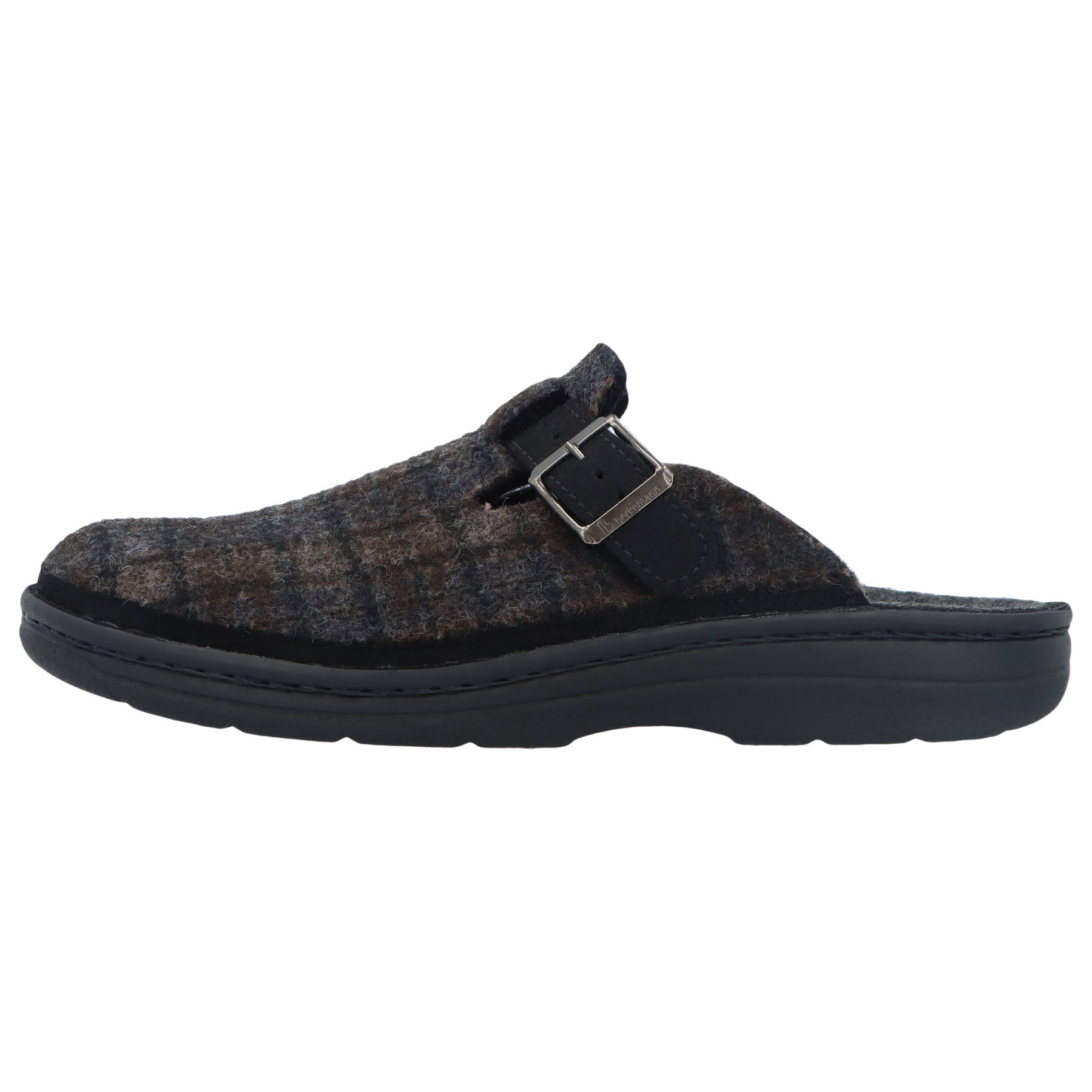 braune hausschuhe seitenansicht links