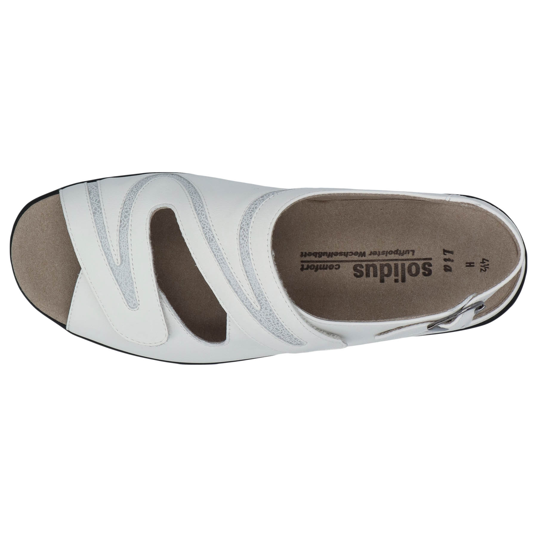 weiße sandale draufsicht