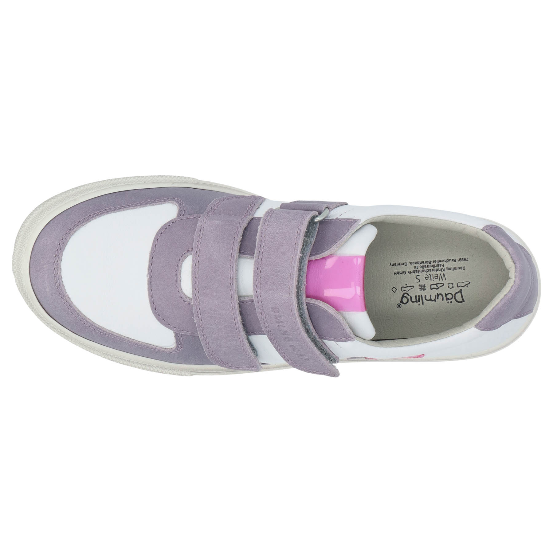 mehrfarbige halbschuh draufsicht