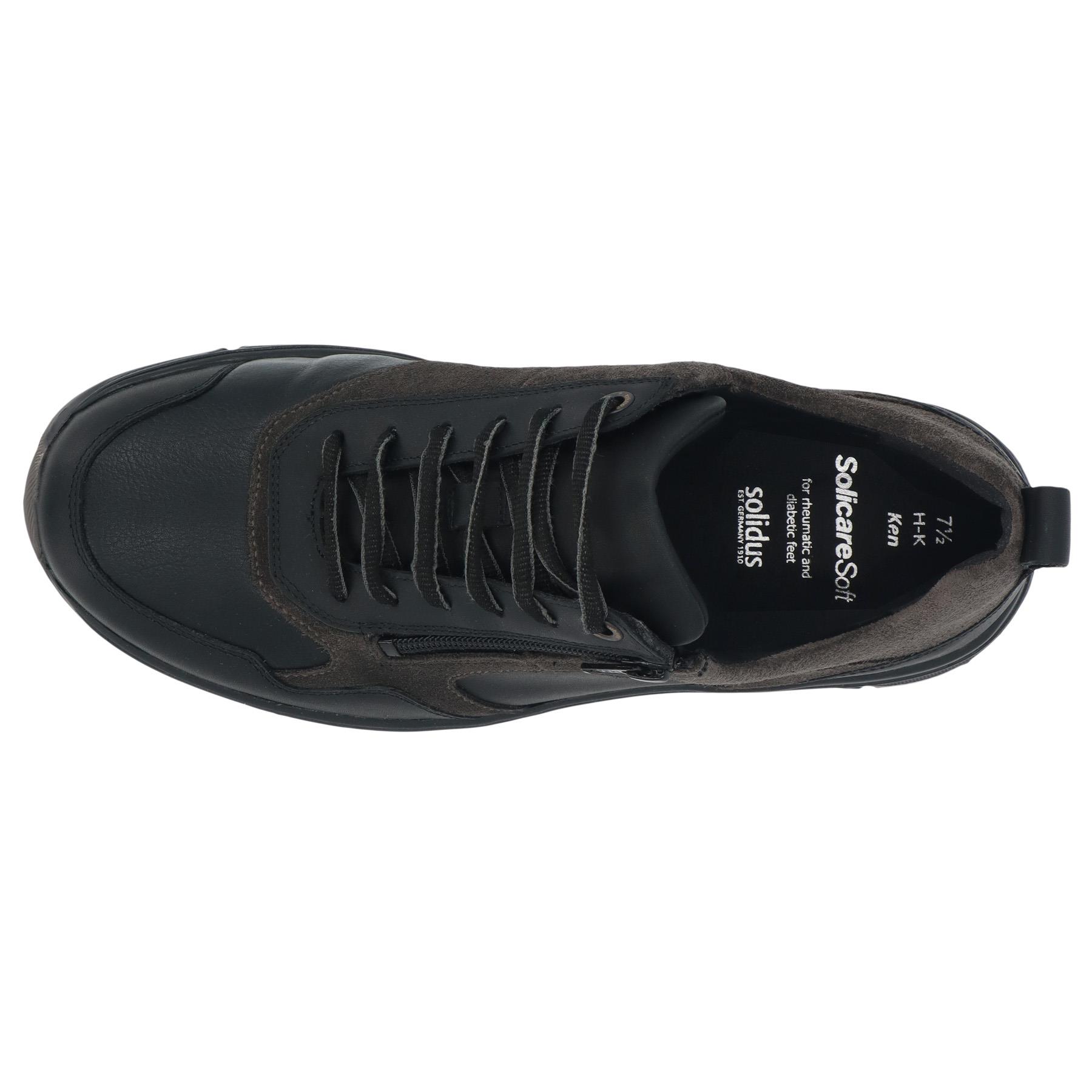 schwarze halbschuh draufsicht