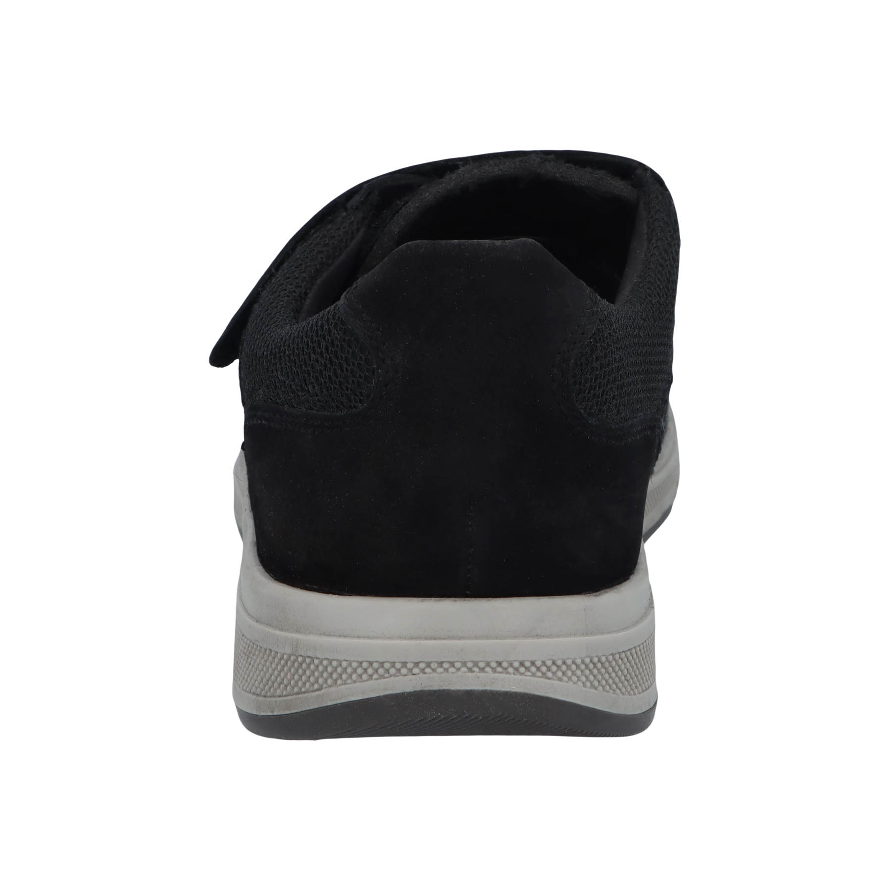 schwarze slipper hinteransicht