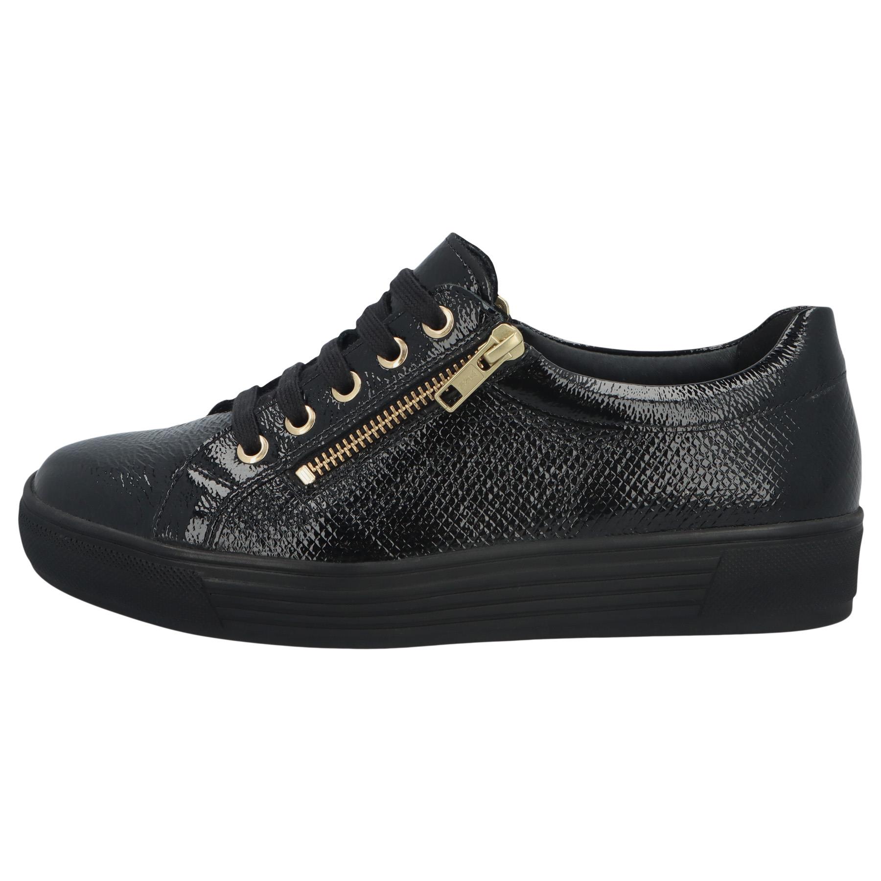 schwarze halbschuh seitenansicht links