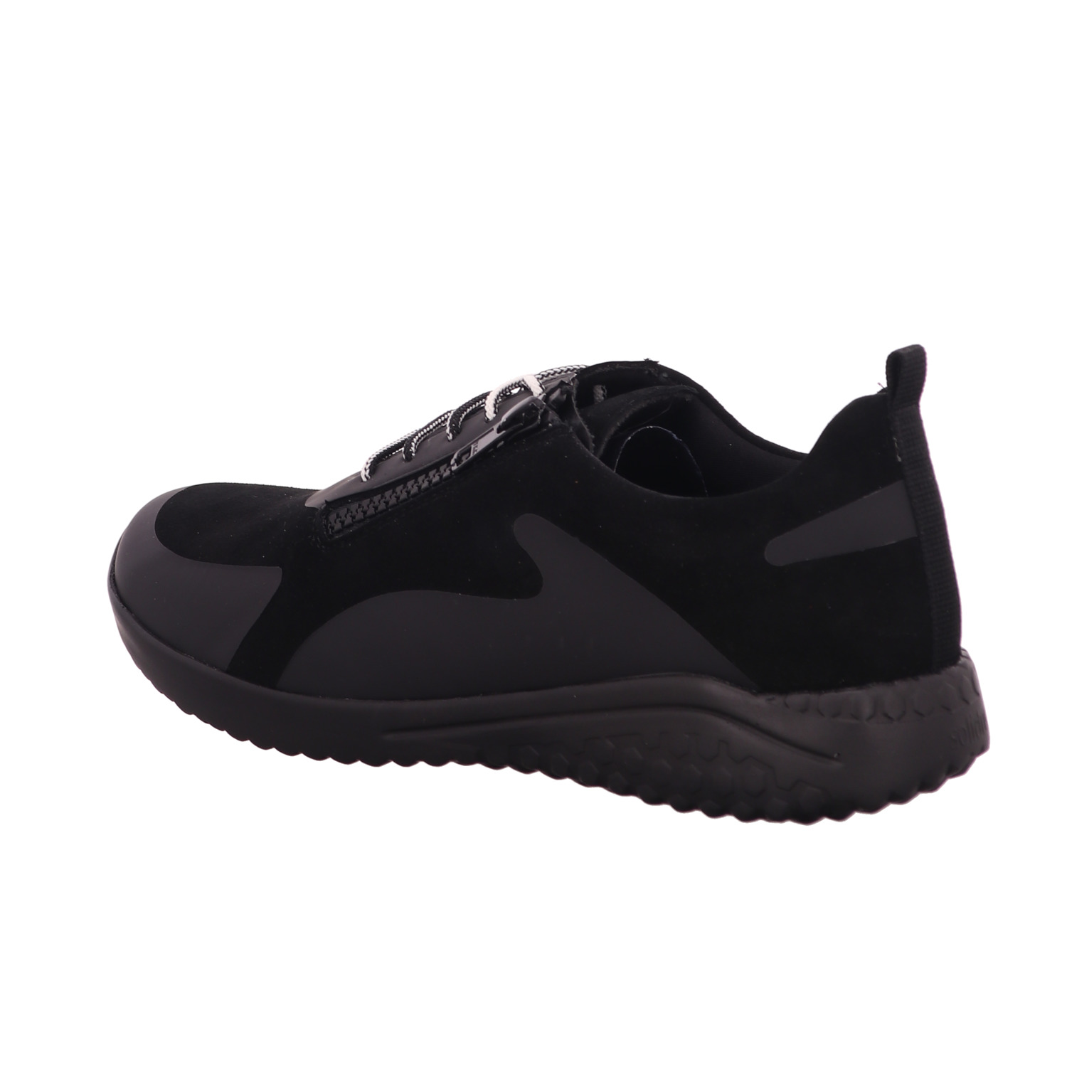 schwarze halbschuh seitenansicht links