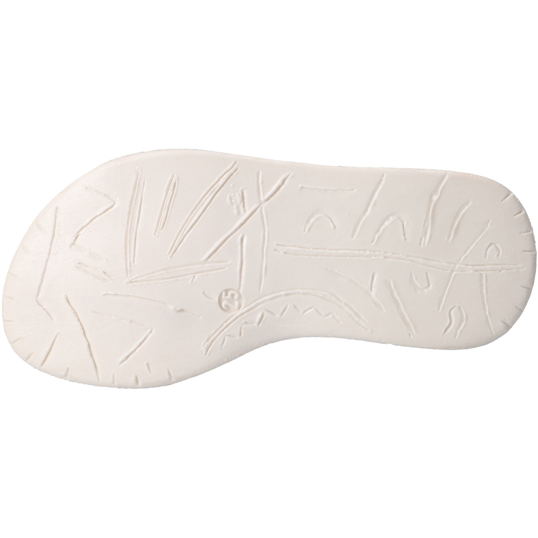 rote sandale sohlenansicht