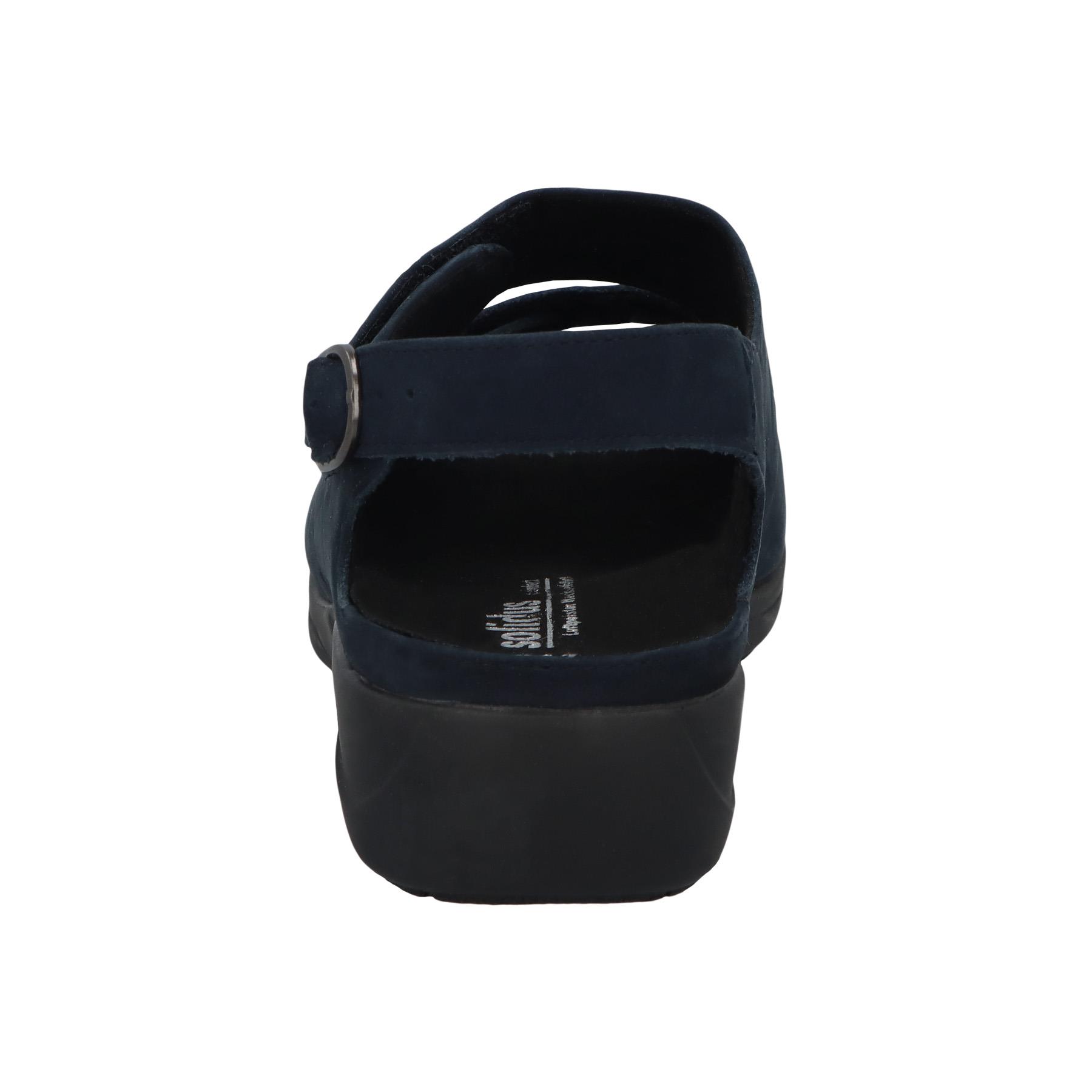 blaue sandale hinteransicht