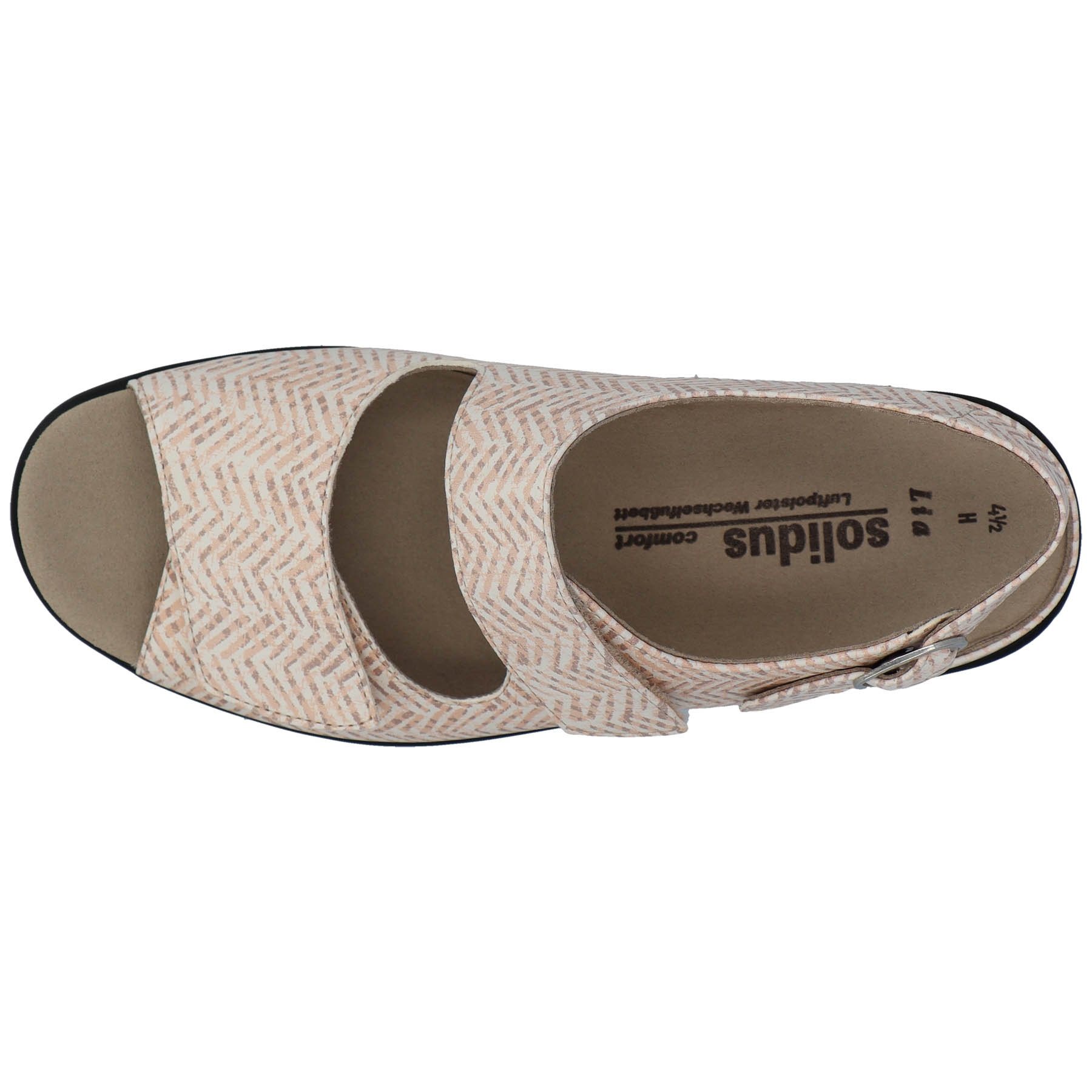 mehrfarbige sandale draufsicht