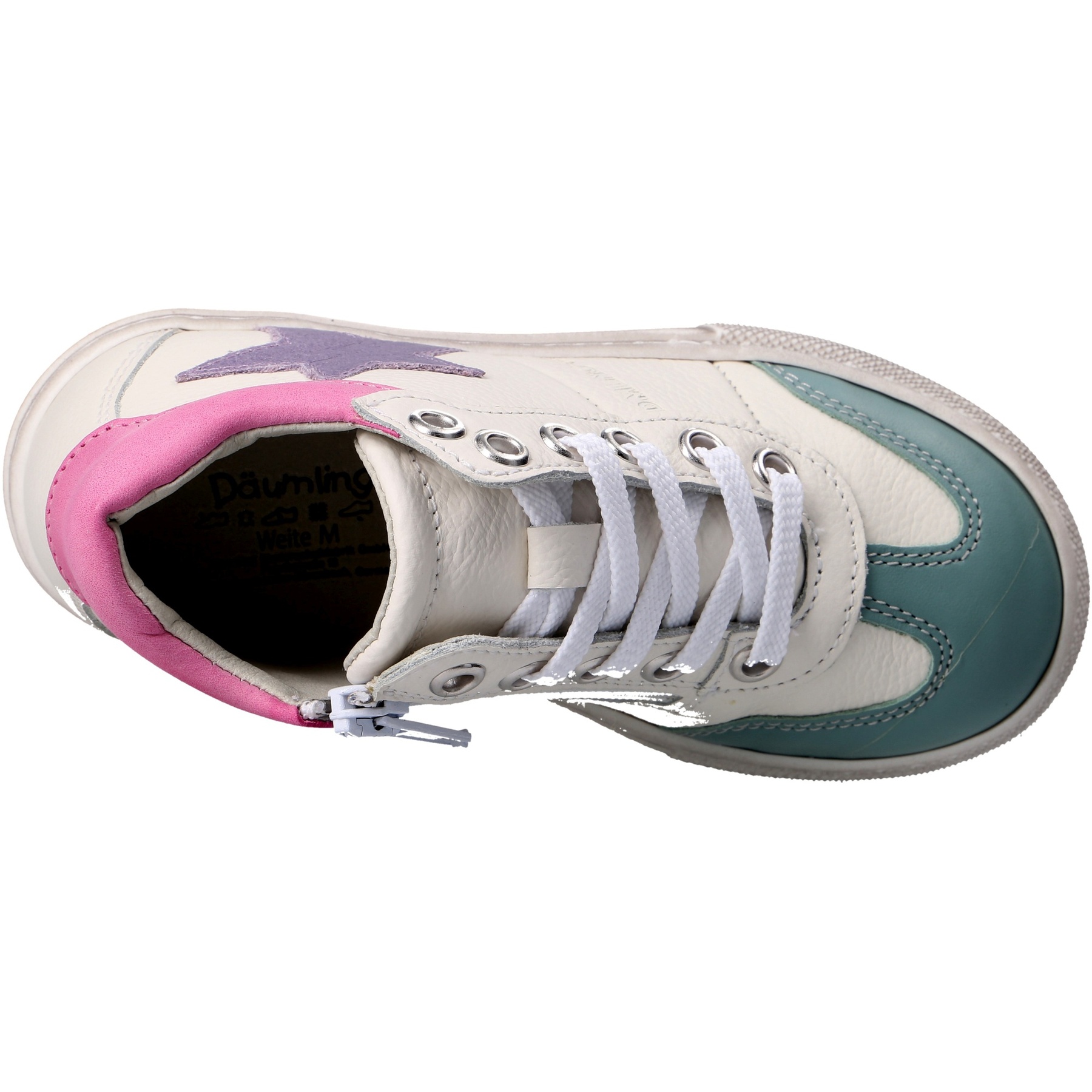 mehrfarbige mid cut draufsicht