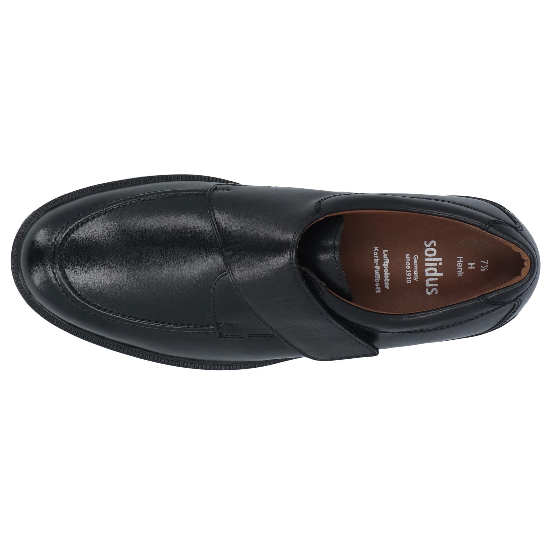 schwarze halbschuh draufsicht