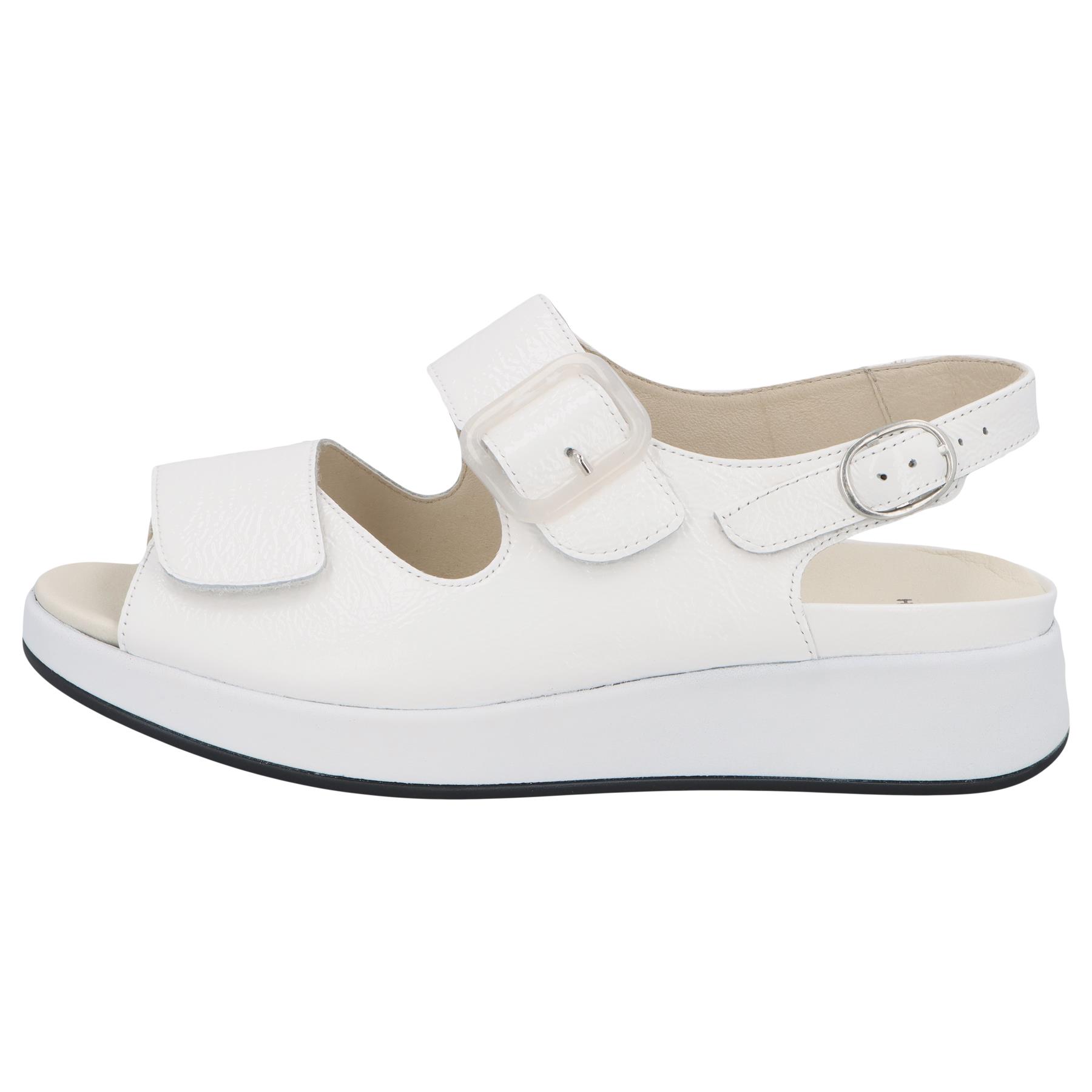 weiße sandale seitenansicht links