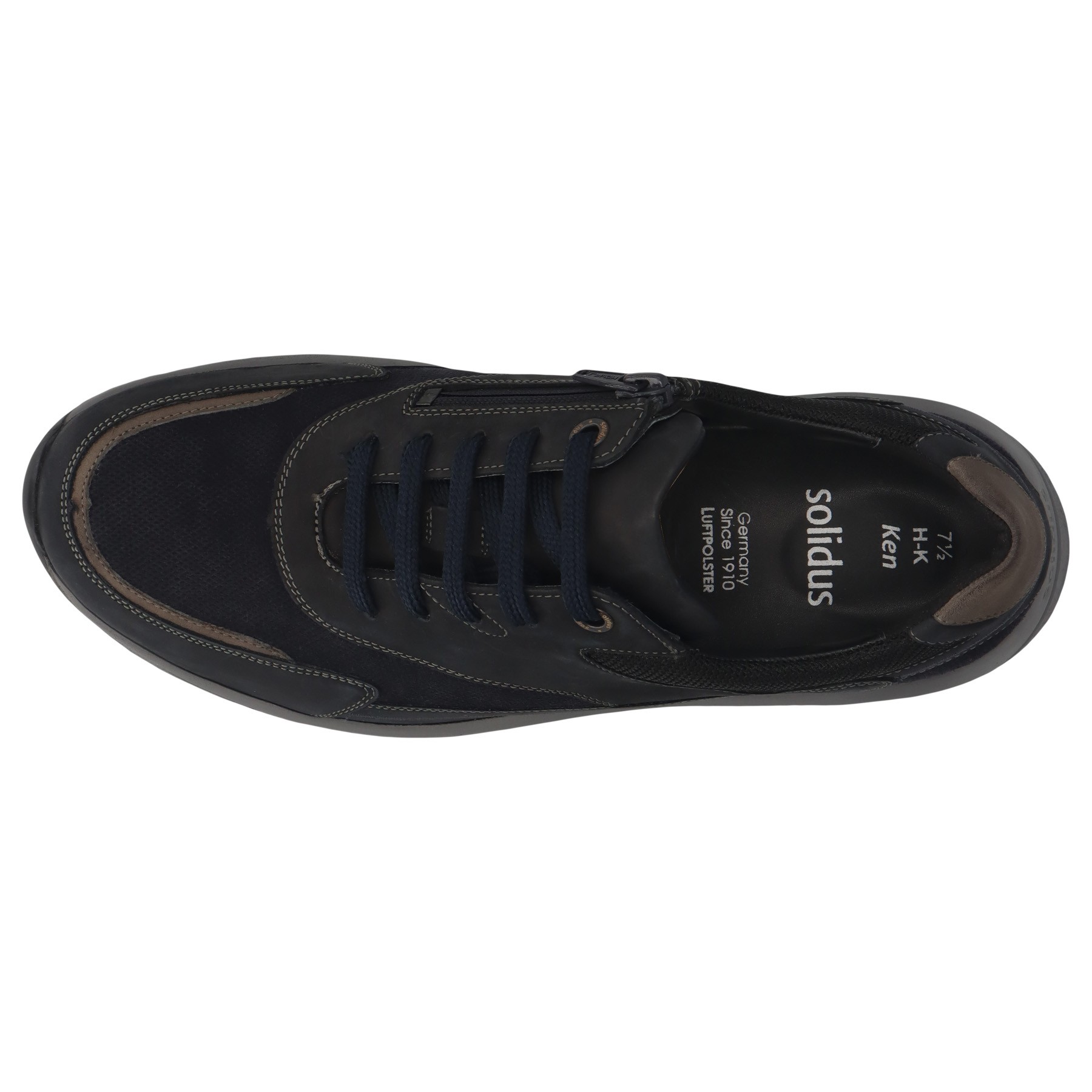 blaue halbschuh draufsicht
