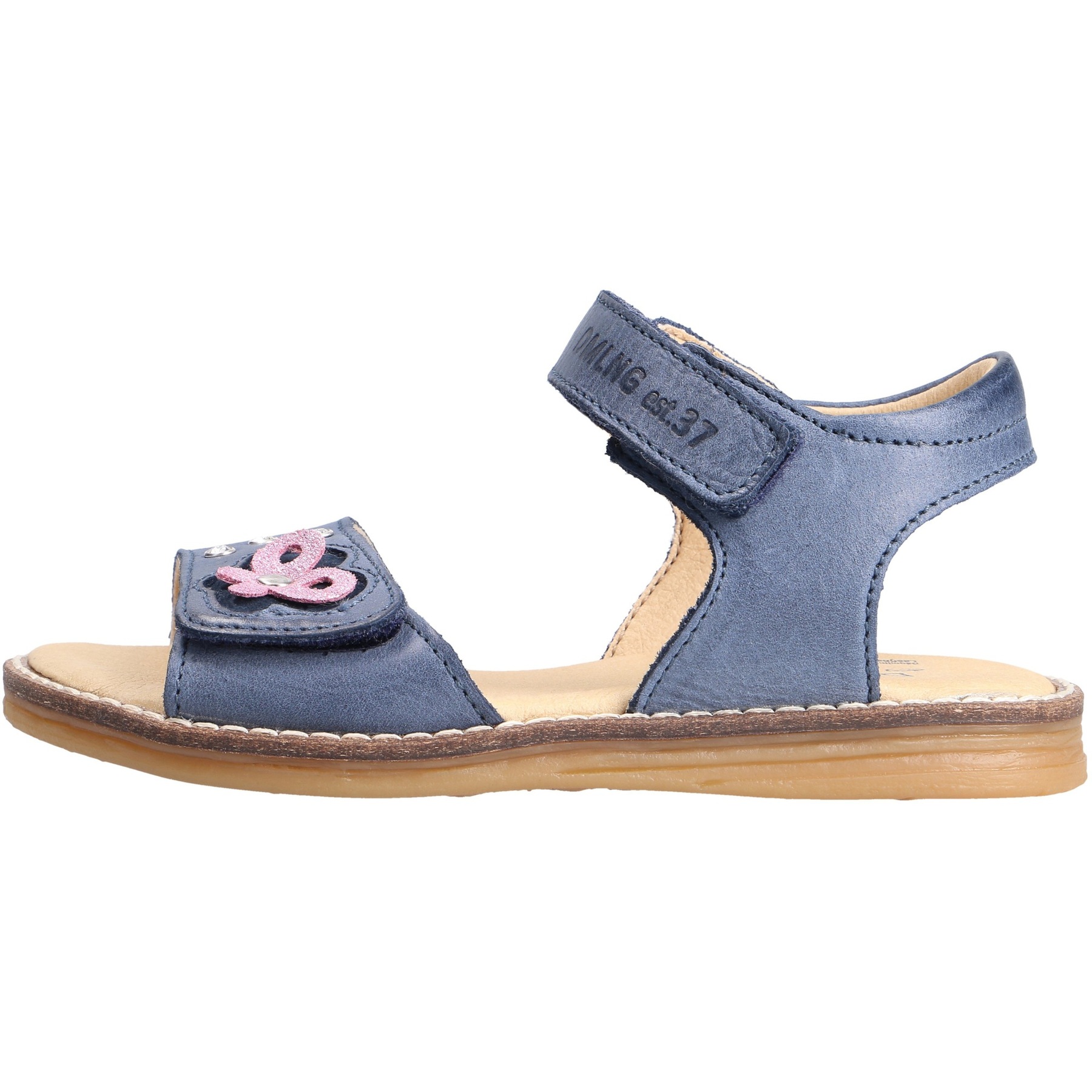 blaue sandale seitenansicht links