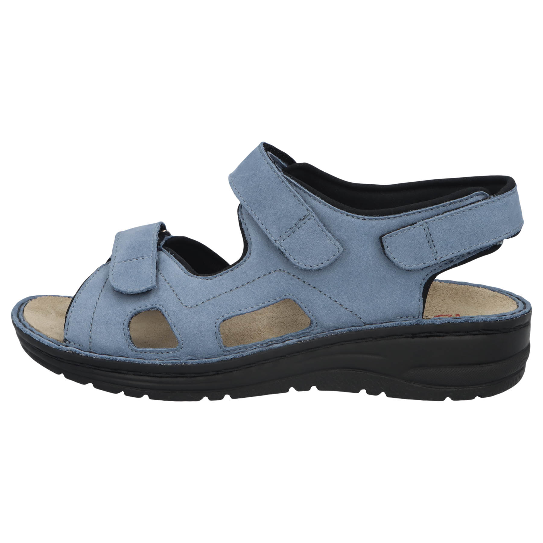 blaue sandale seitenansicht links