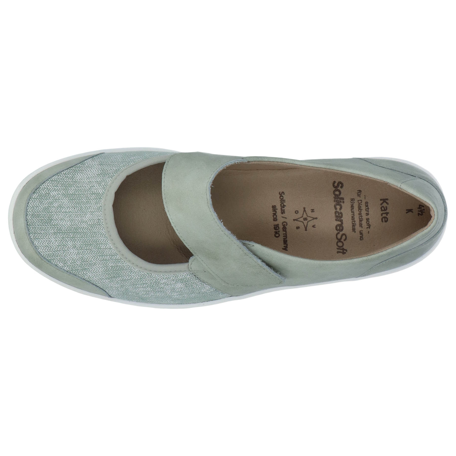 grüne halbschuh draufsicht