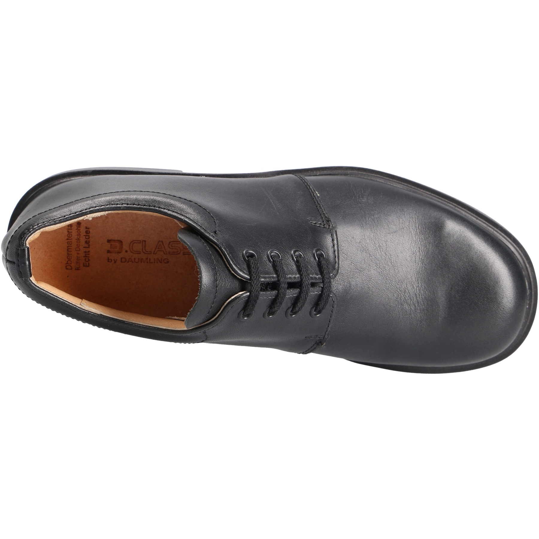 schwarze halbschuh draufsicht