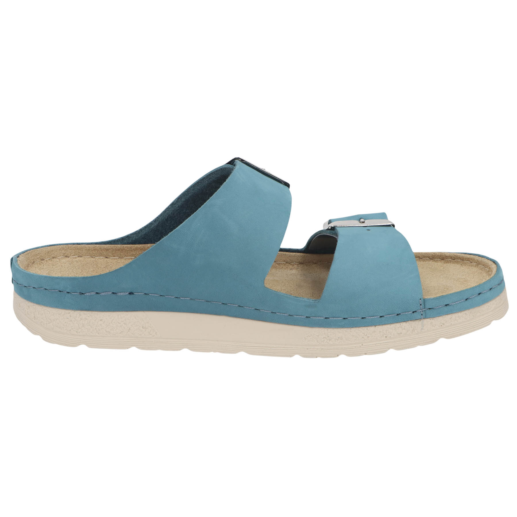 blaue pantolette seitenansicht rechts