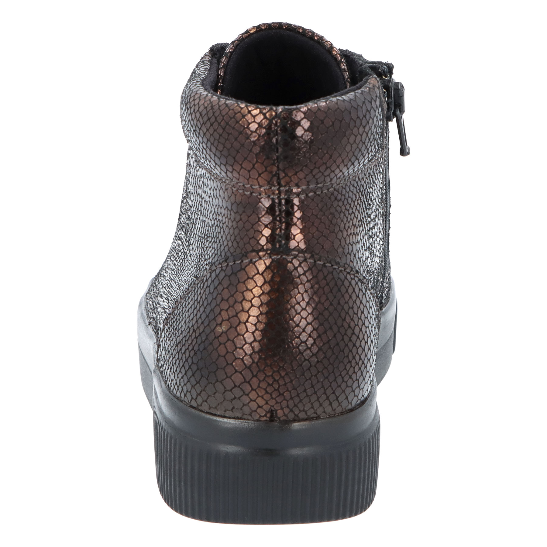 mehrfarbige stiefeletten hinteransicht