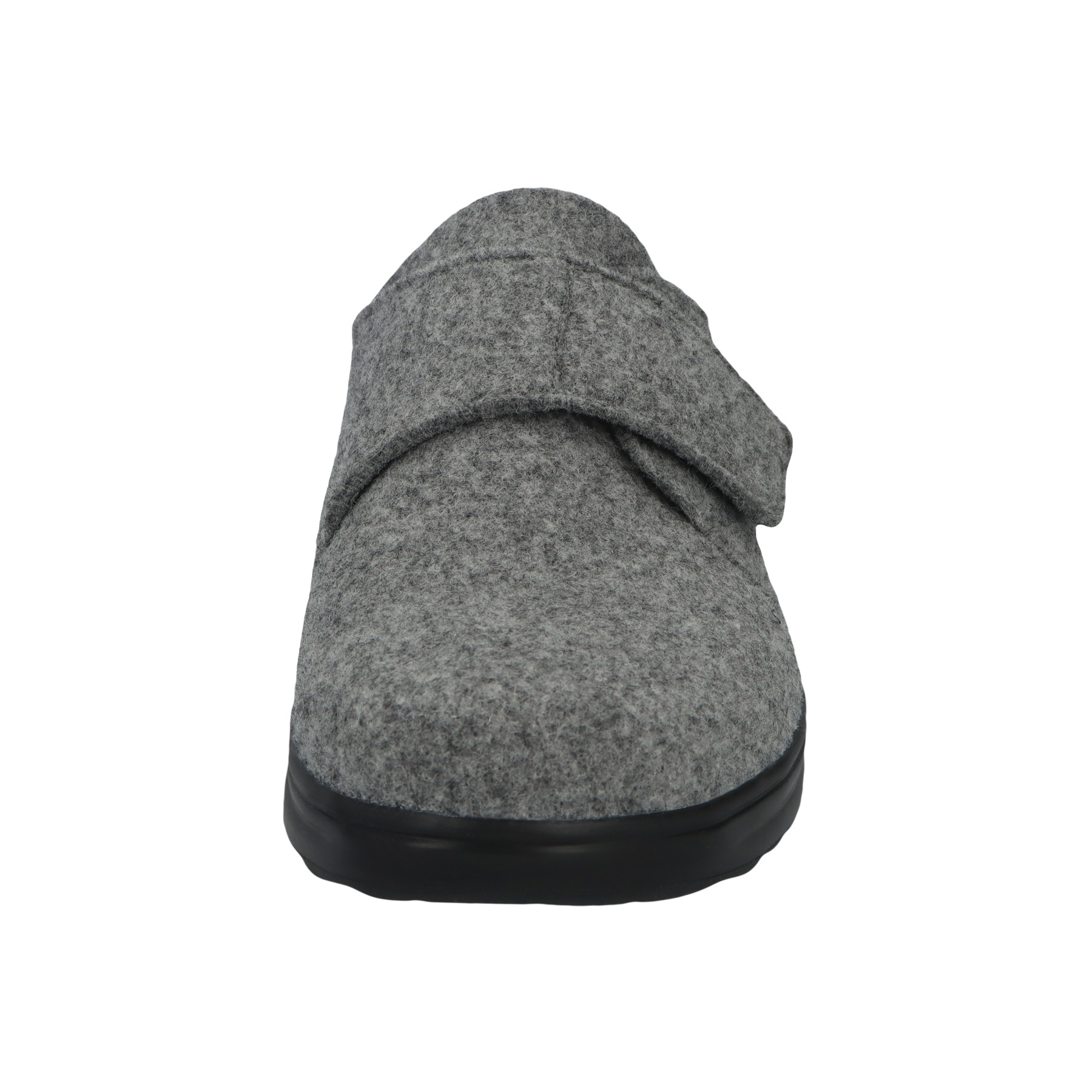 graue hausschuhe vorderansicht