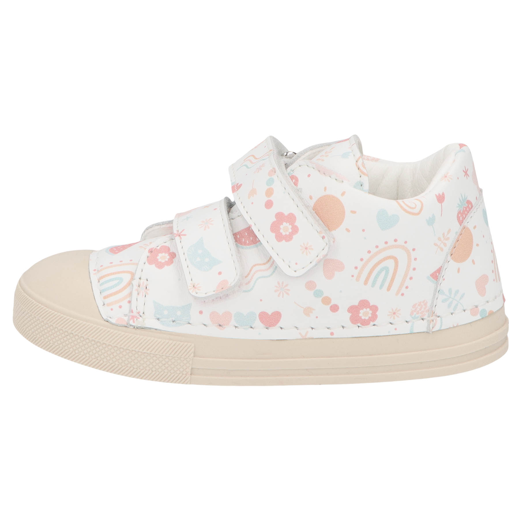 mehrfarbige lauflernschuhe seitenansicht links