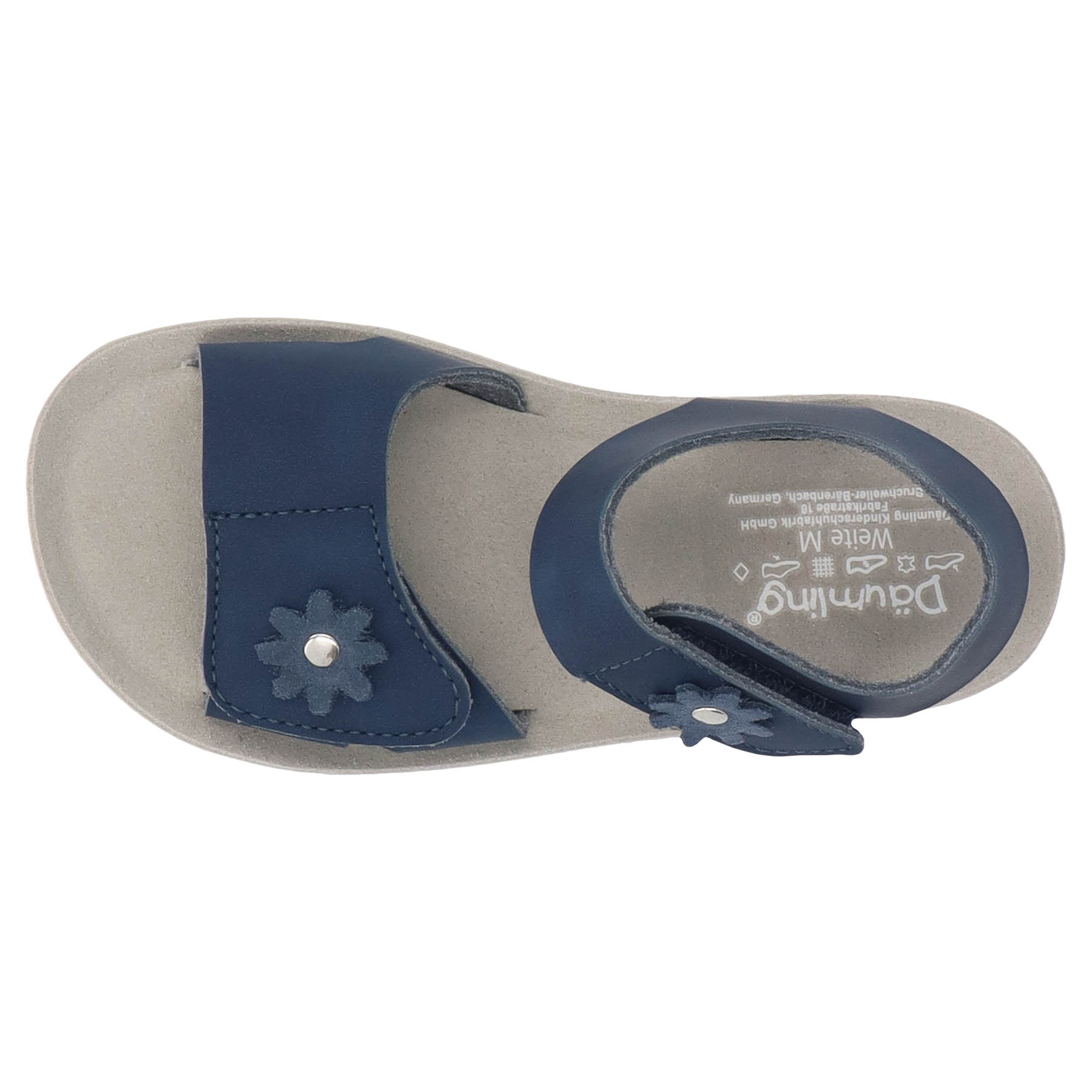 blaue sandale draufsicht