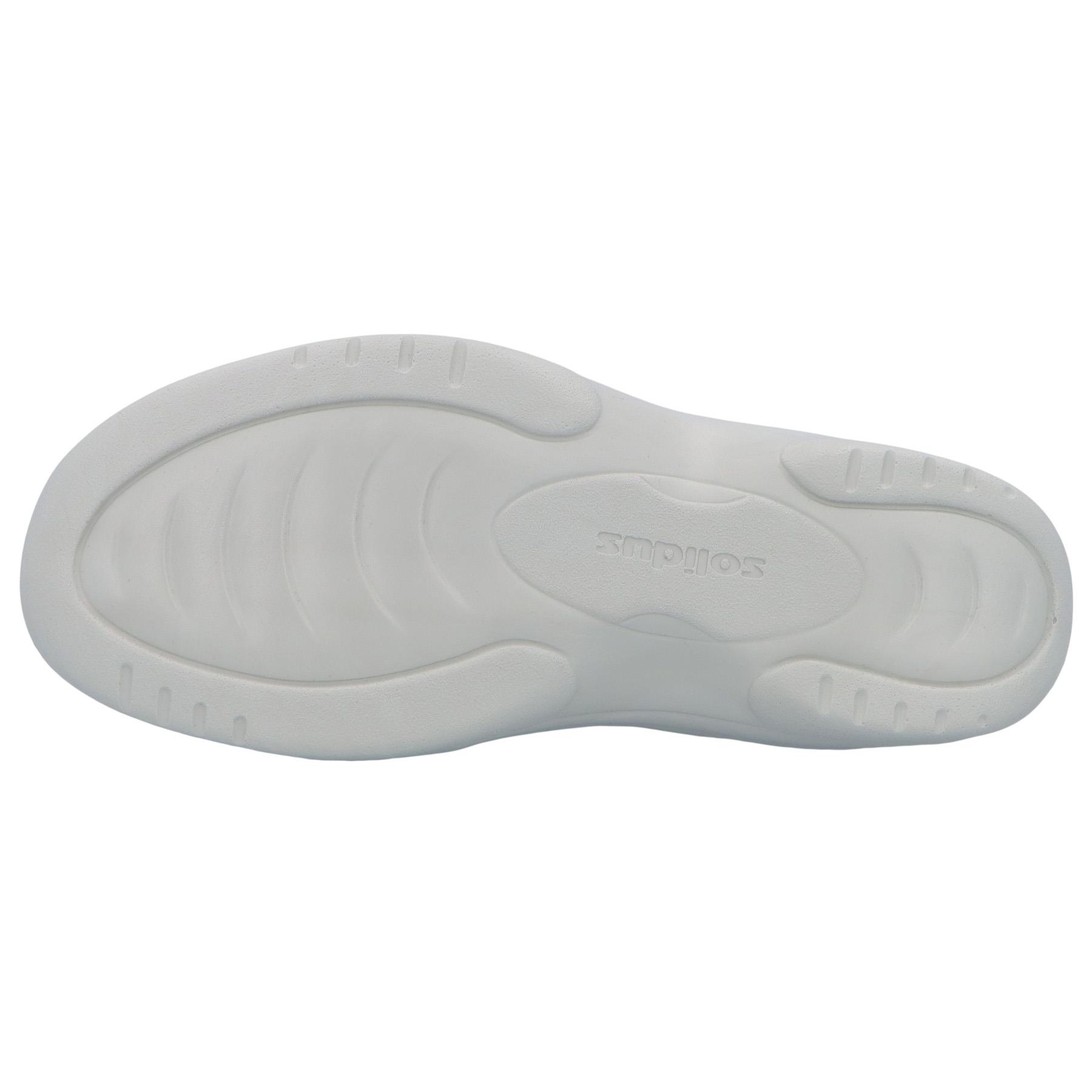 blaue pantolette sohlenansicht