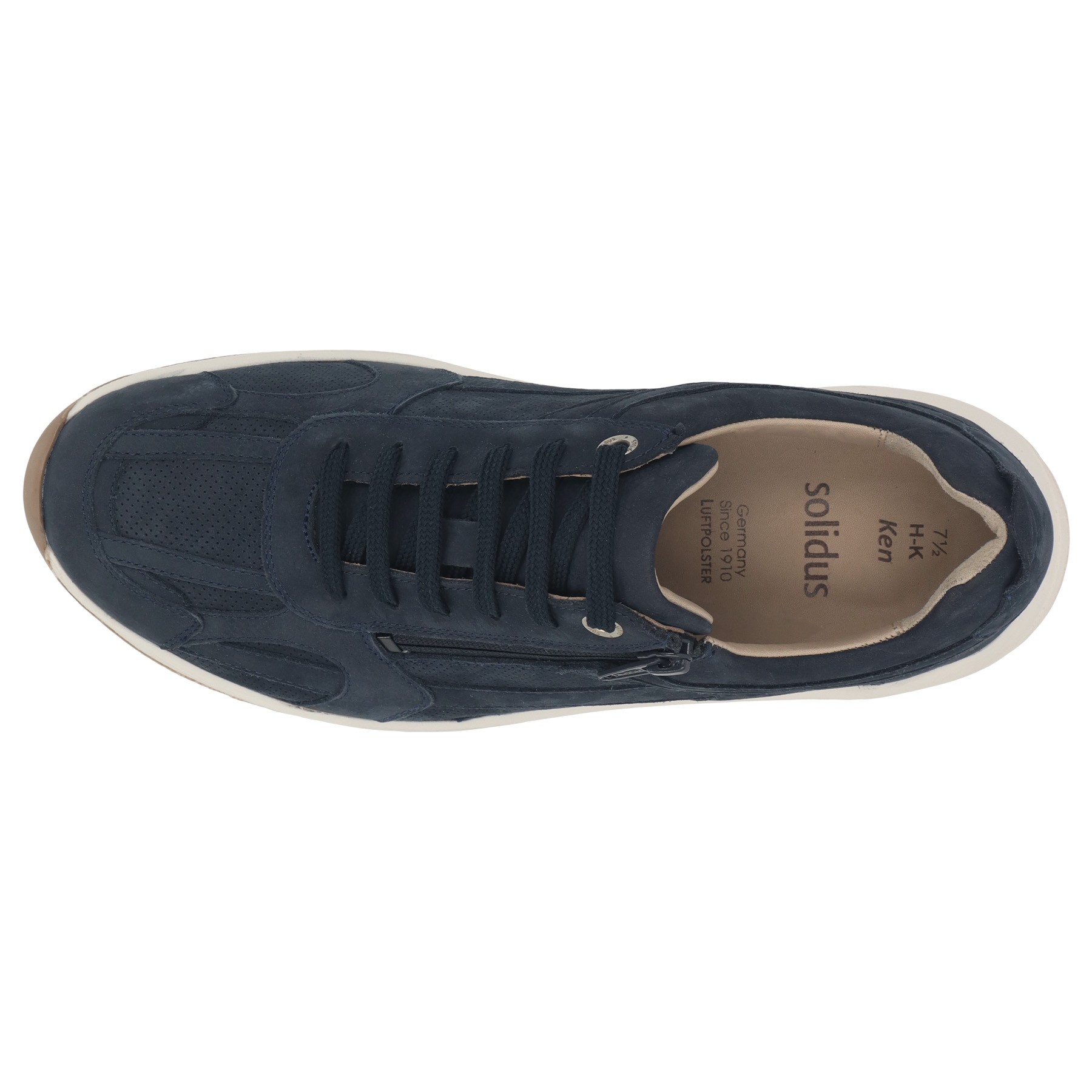 blaue halbschuh draufsicht