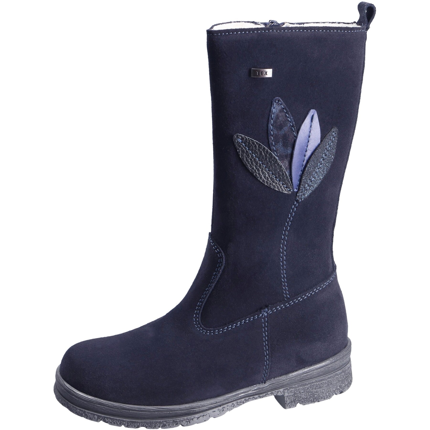 blaue stiefel 3-4 ansicht