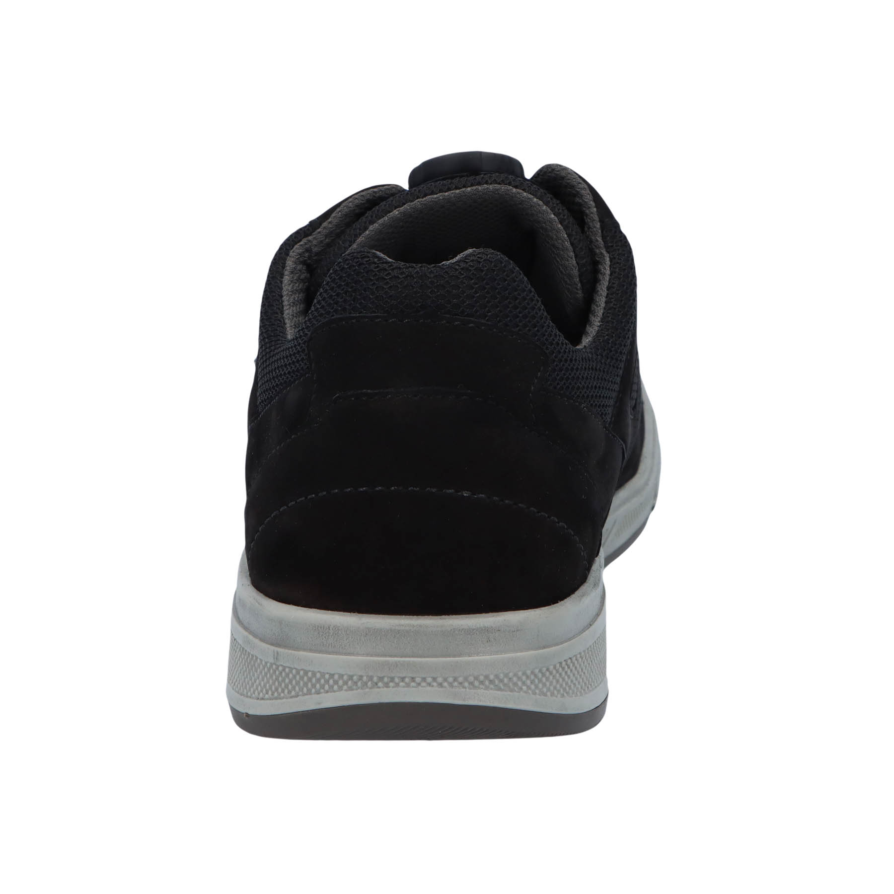 schwarze halbschuh hinteransicht