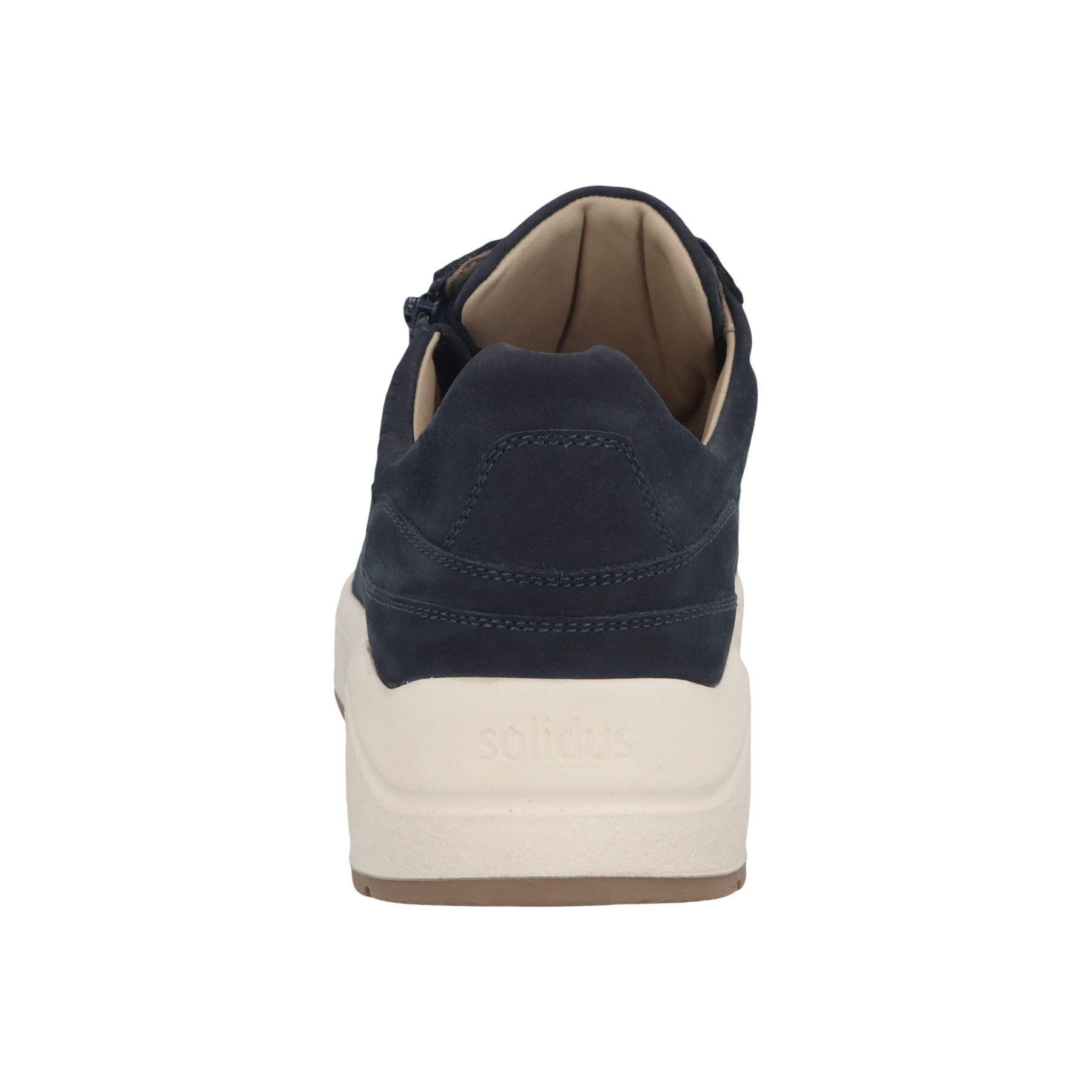 blaue halbschuh hinteransicht