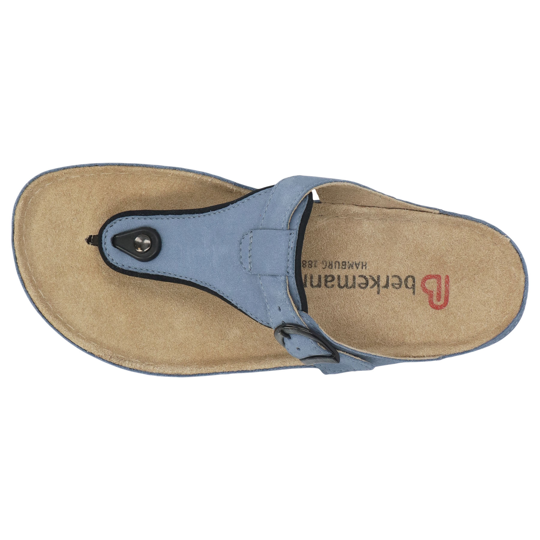 blaue pantolette draufsicht