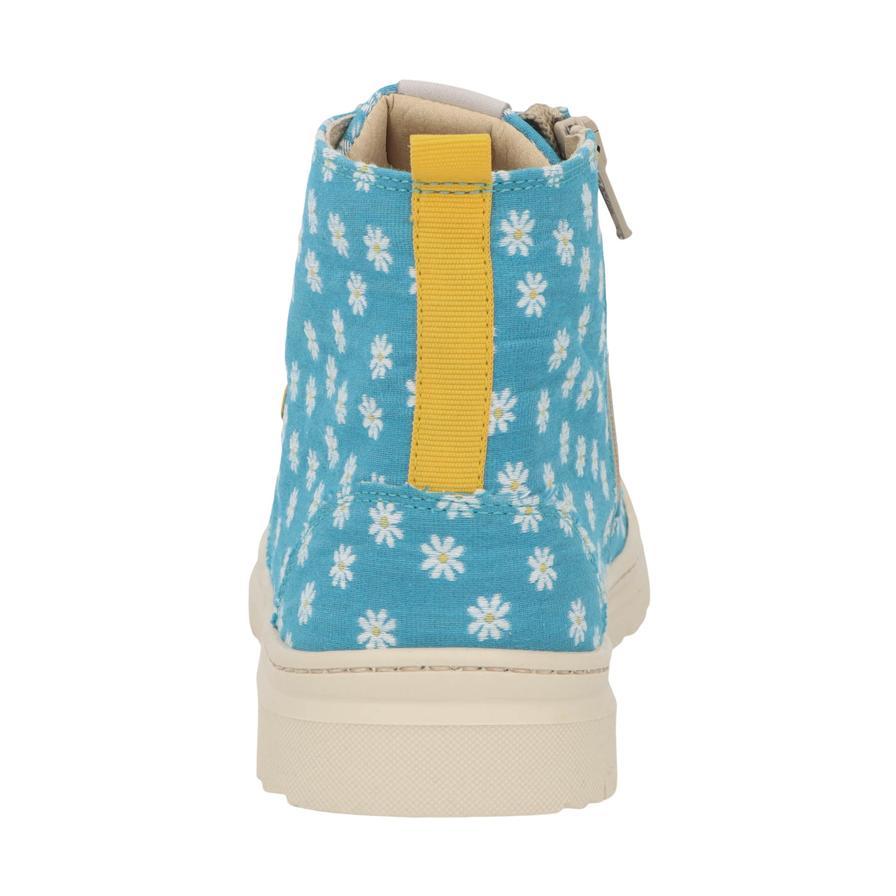 blaue stiefeletten hinteransicht