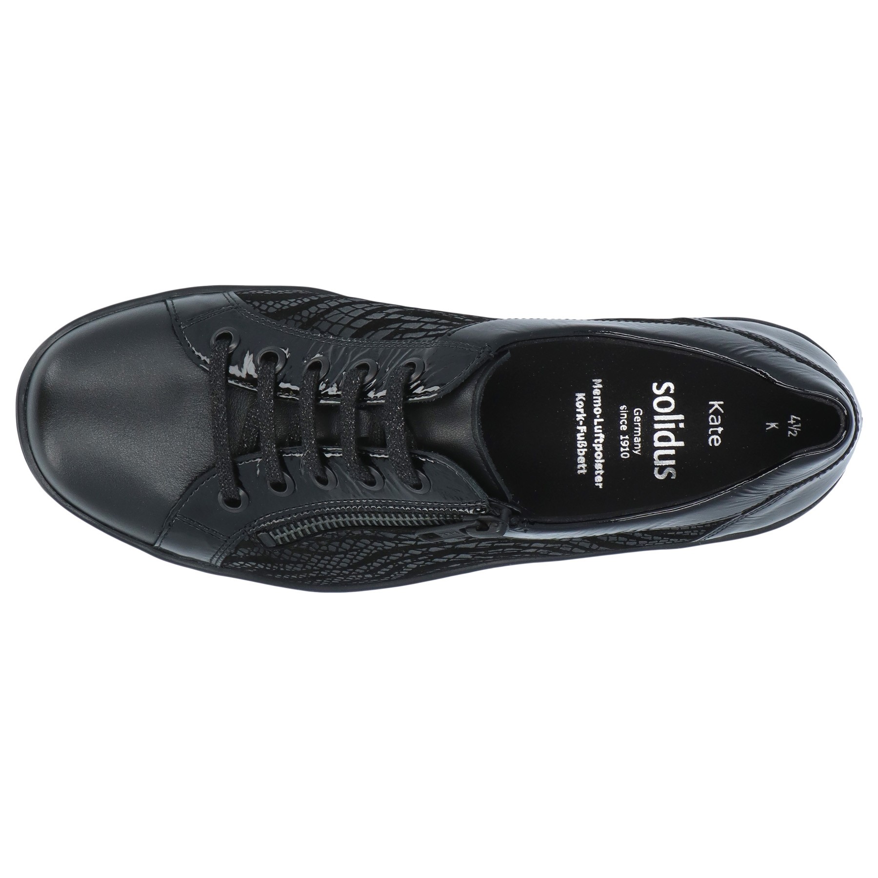 schwarze halbschuh draufsicht