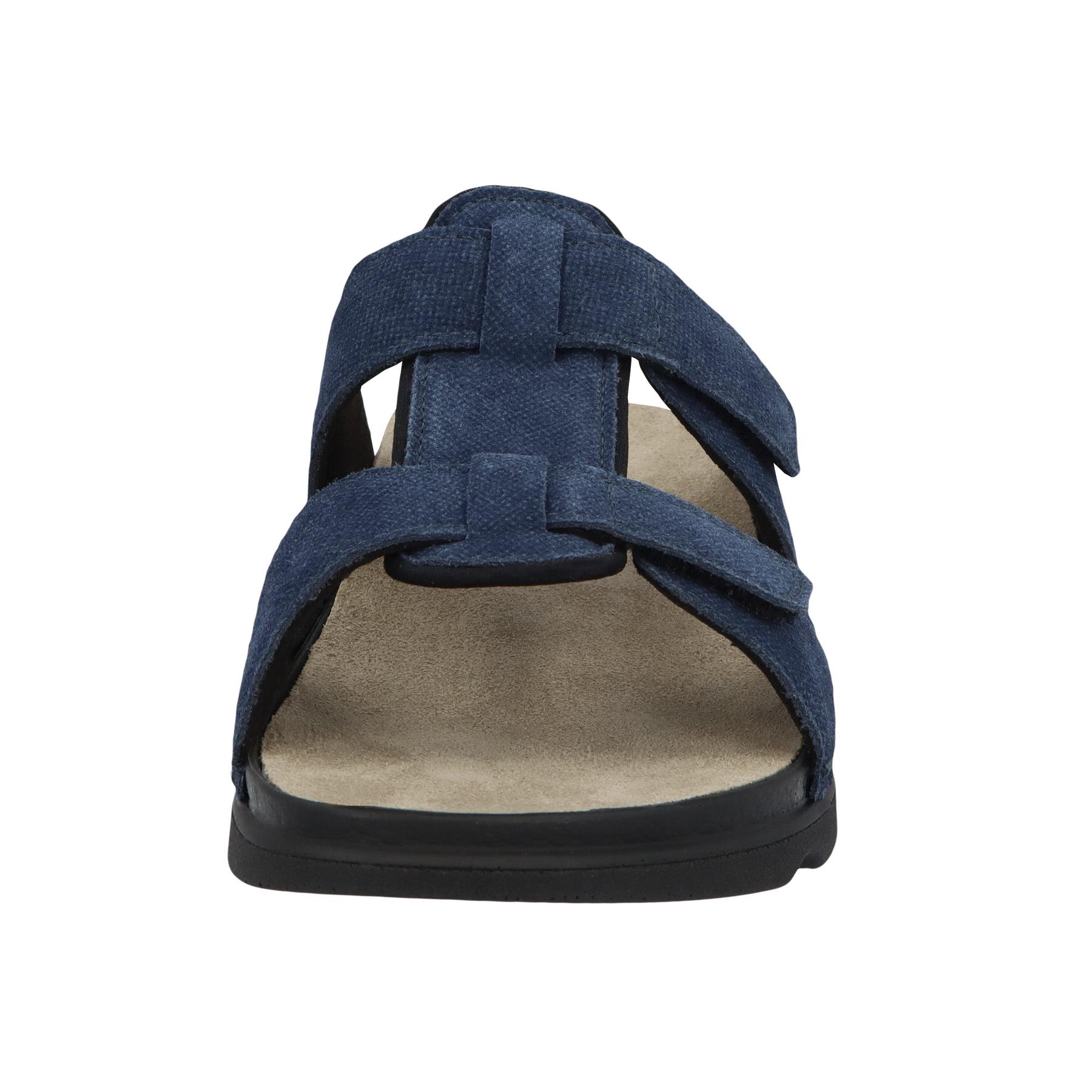 blaue pantolette vorderansicht