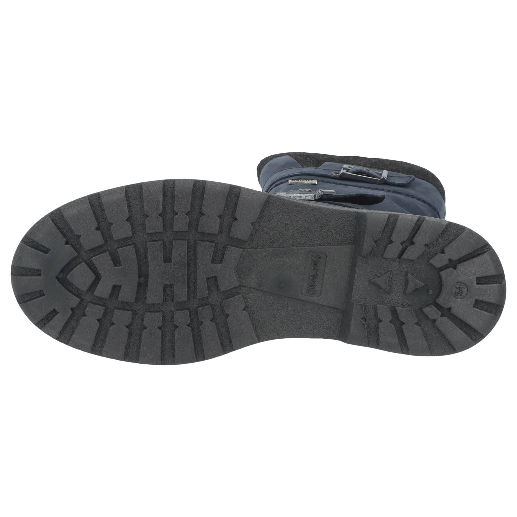 blaue stiefel sohlenansicht