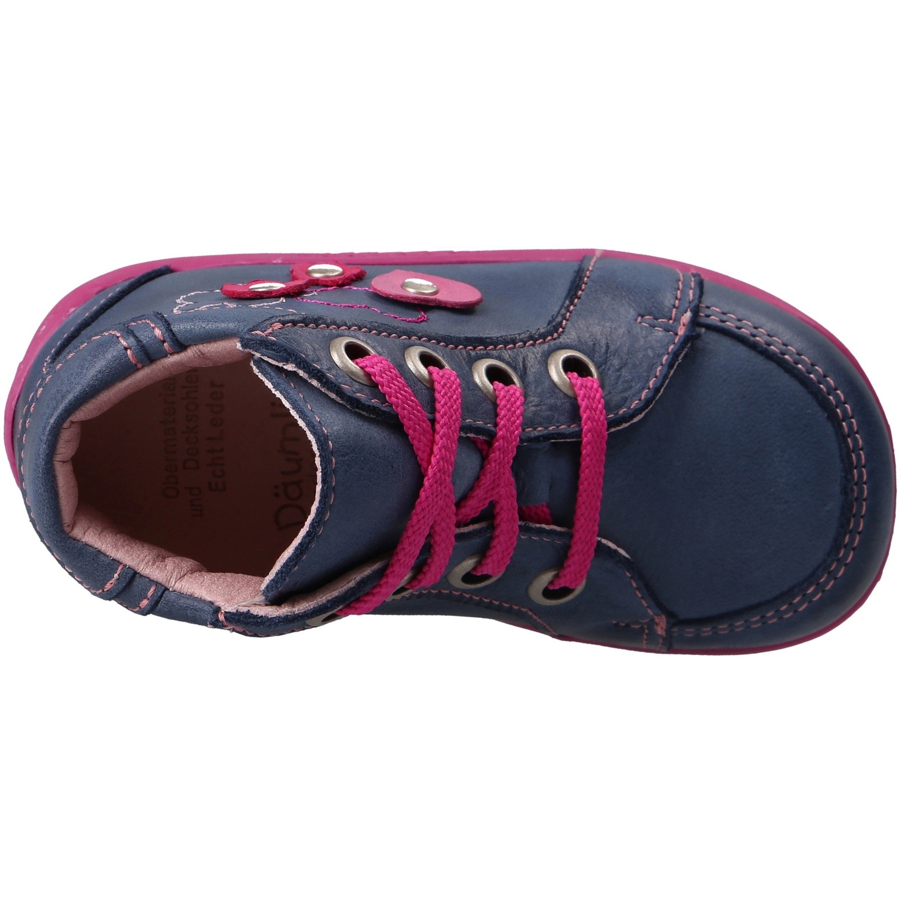 blaue lauflernschuhe draufsicht